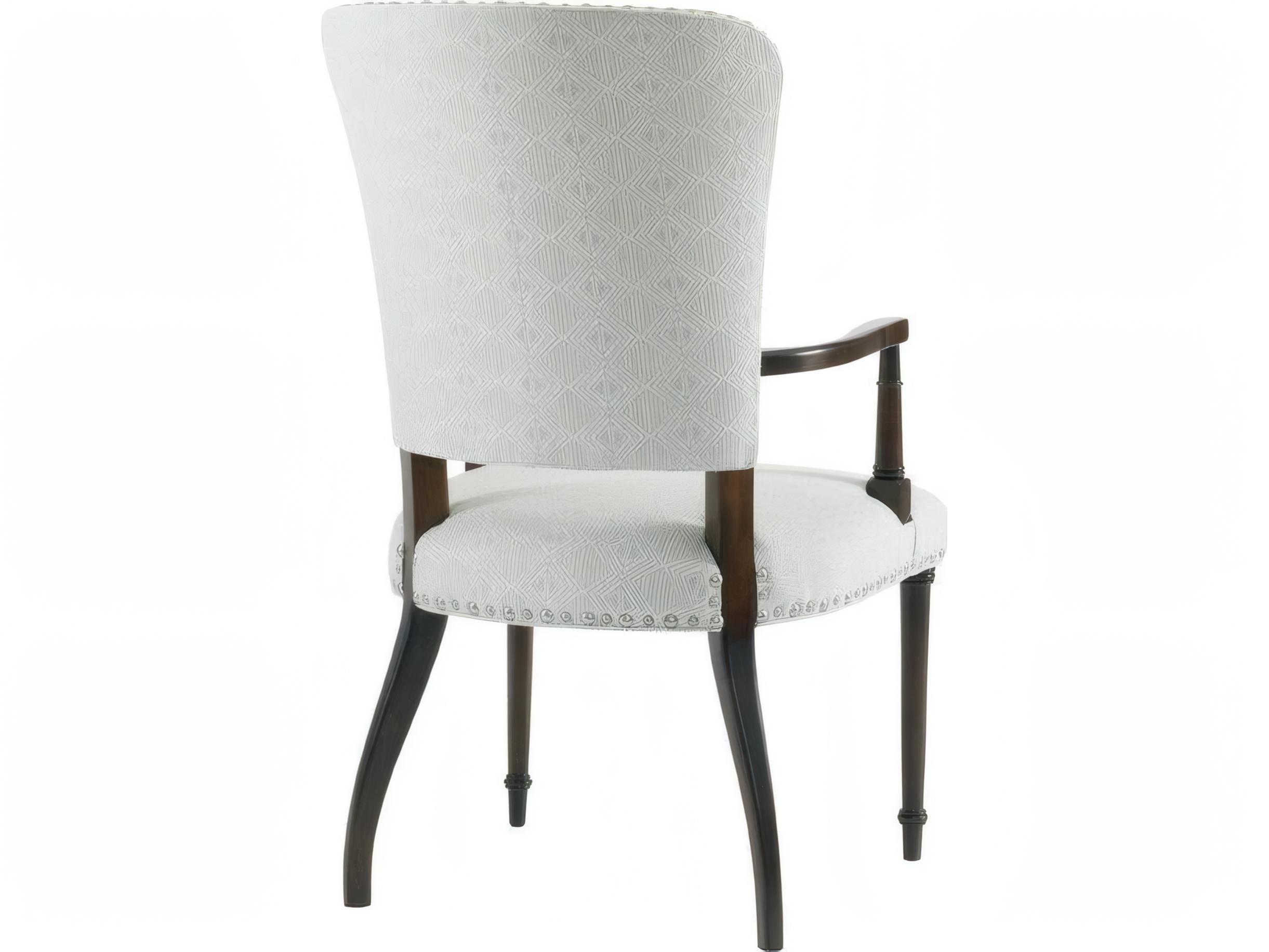 Mr. & Mrs. Howard Stiletto Hardwood Black Upholstered Arm Dining Chair