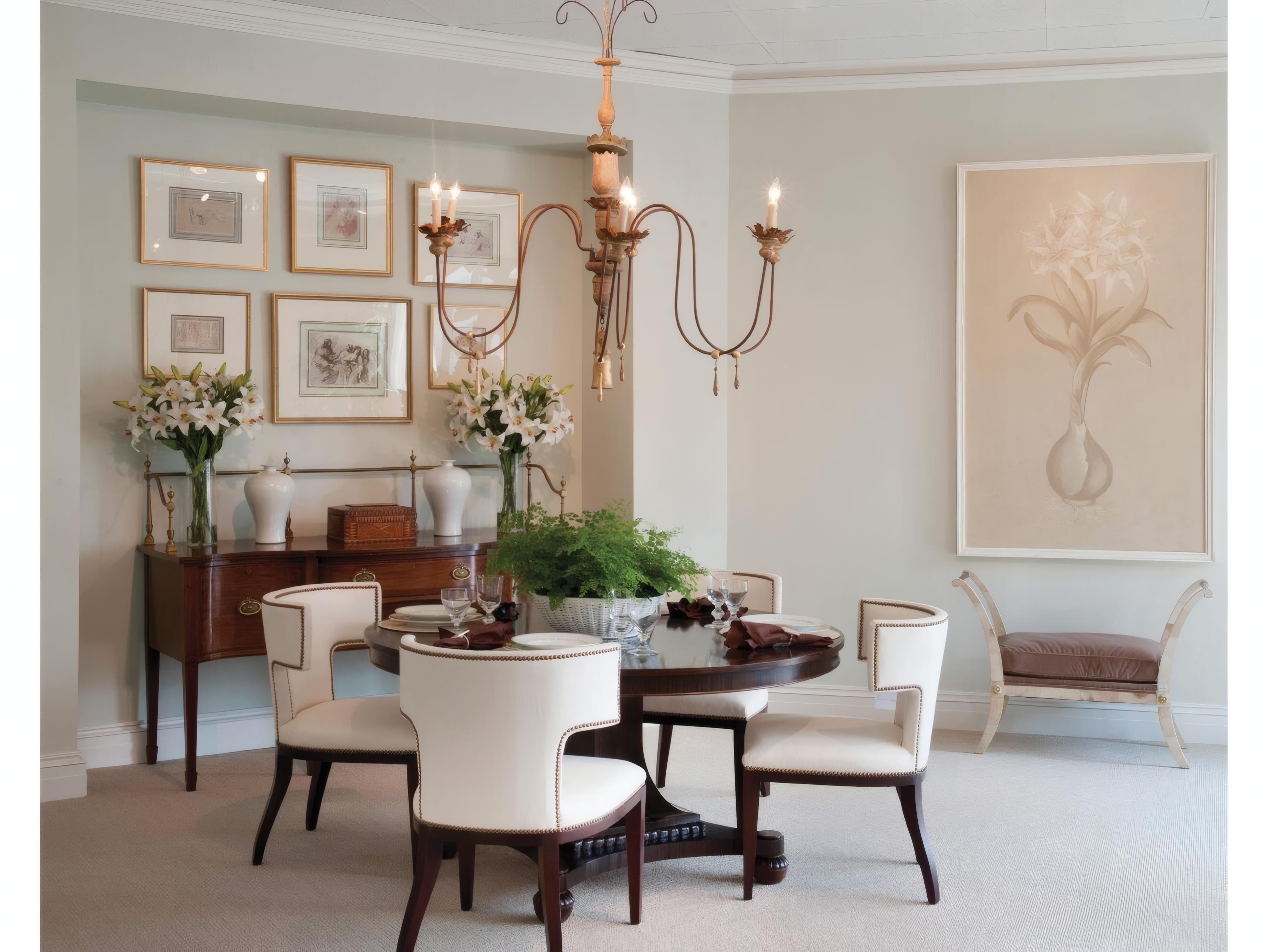 Mr. & Mrs. Howard Klismos Hardwood Brown Upholstered Armless Dining Chair