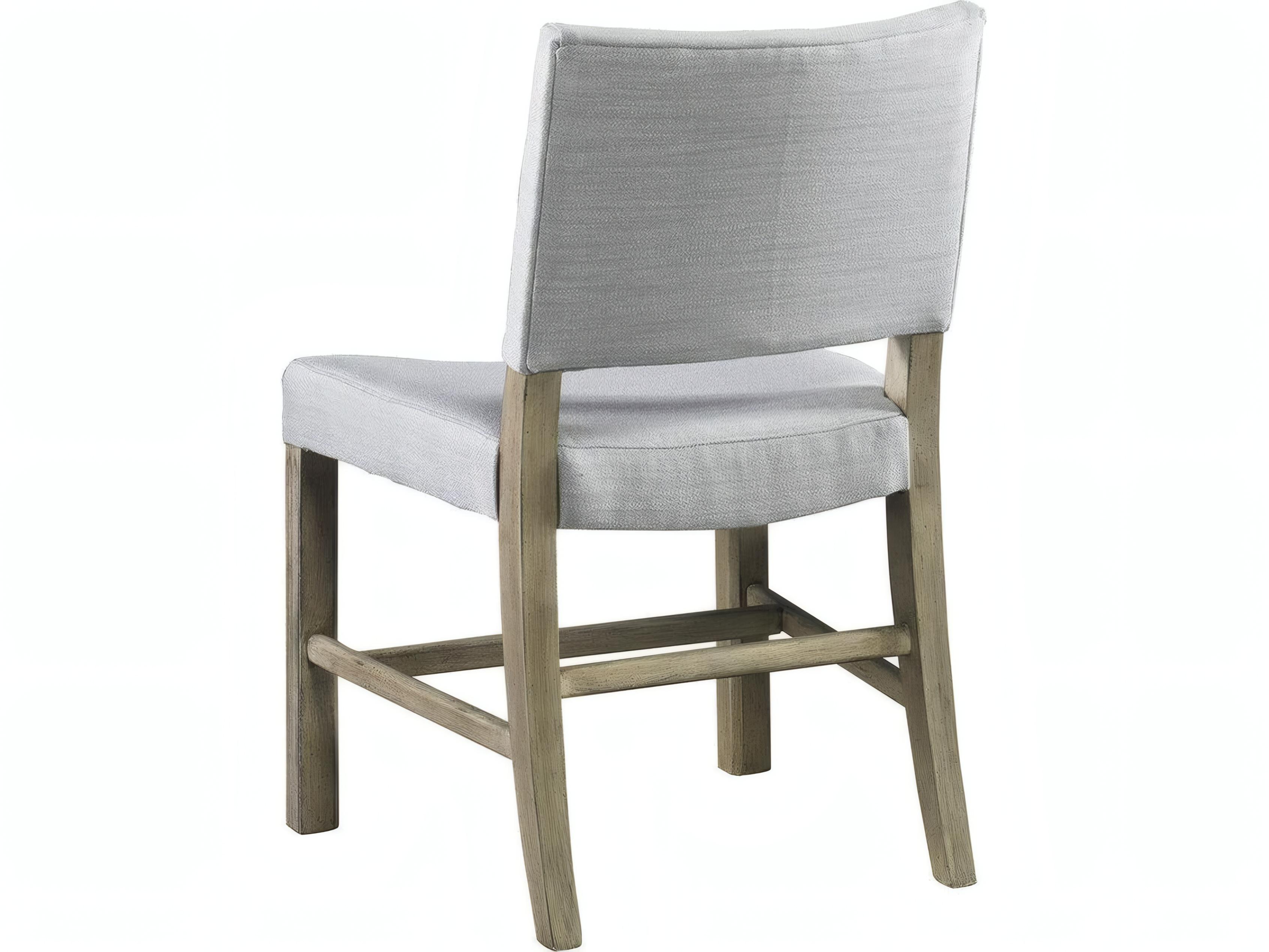 Mr. & Mrs. Howard Basque Hardwood Brown Upholstered Armless Dining Chair