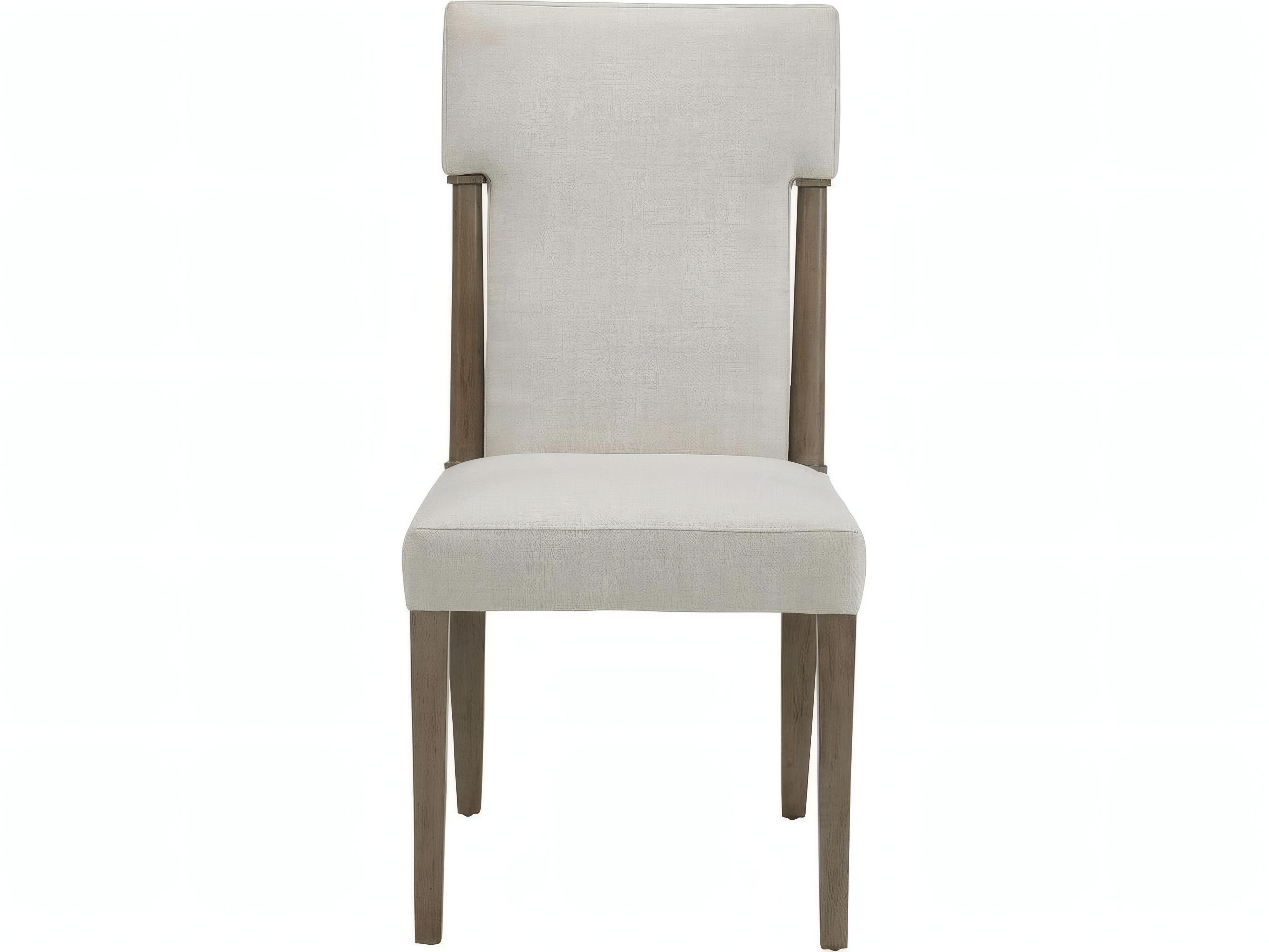 Mr. & Mrs. Howard Geneve Hardwood Brown Upholstered Armless Dining Chair