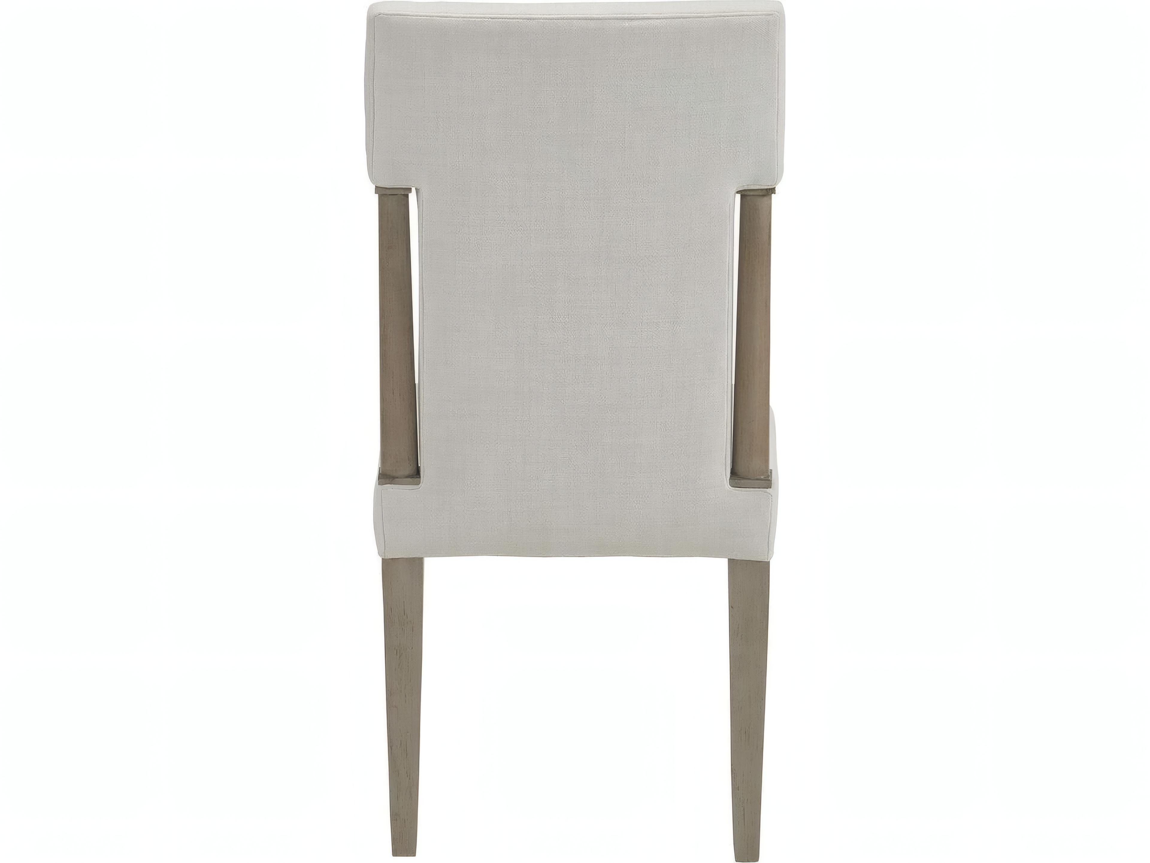 Mr. & Mrs. Howard Geneve Hardwood Brown Upholstered Armless Dining Chair