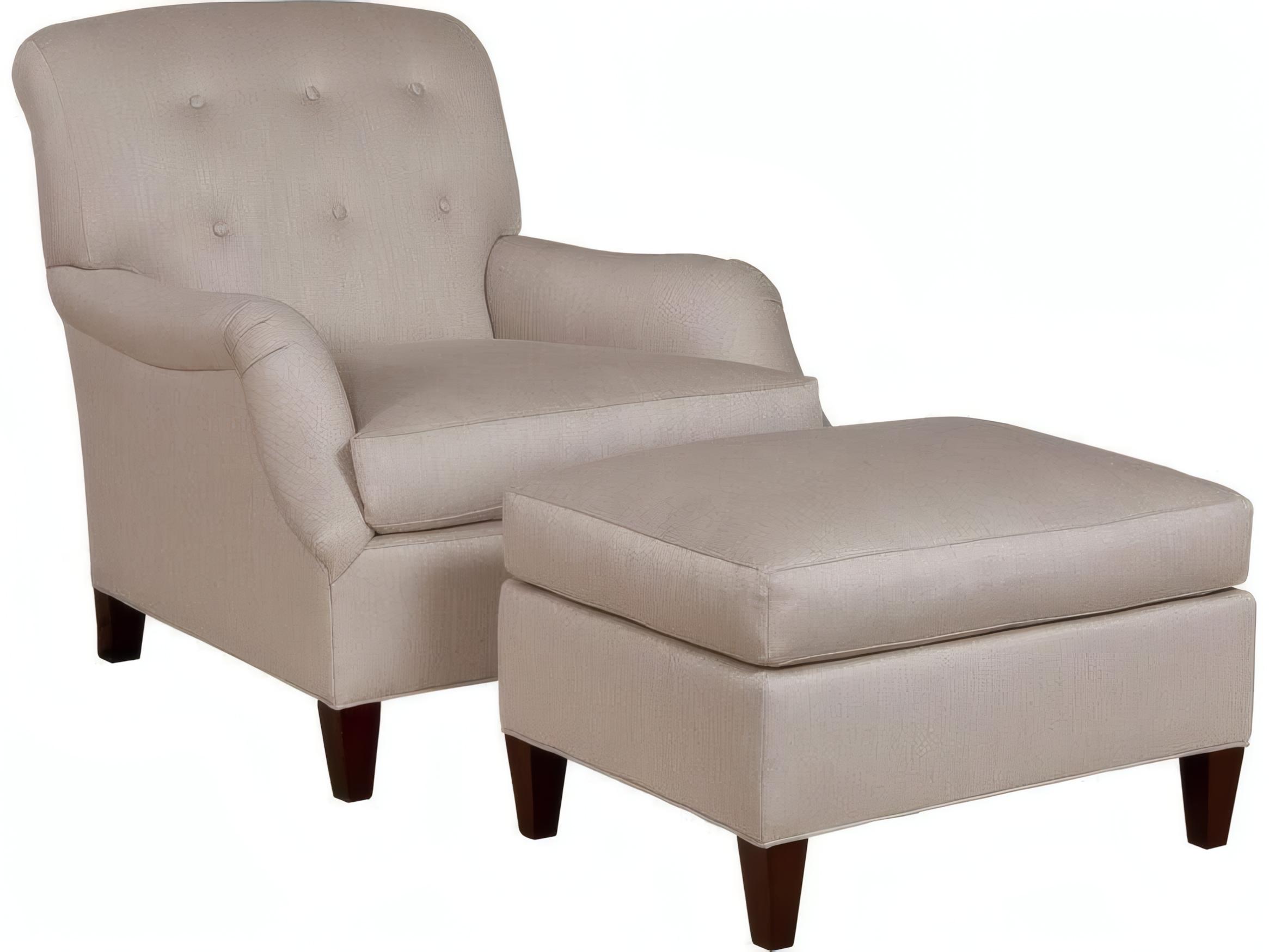 Mr. & Mrs. Howard Smith Beige Upholstered Ottoman