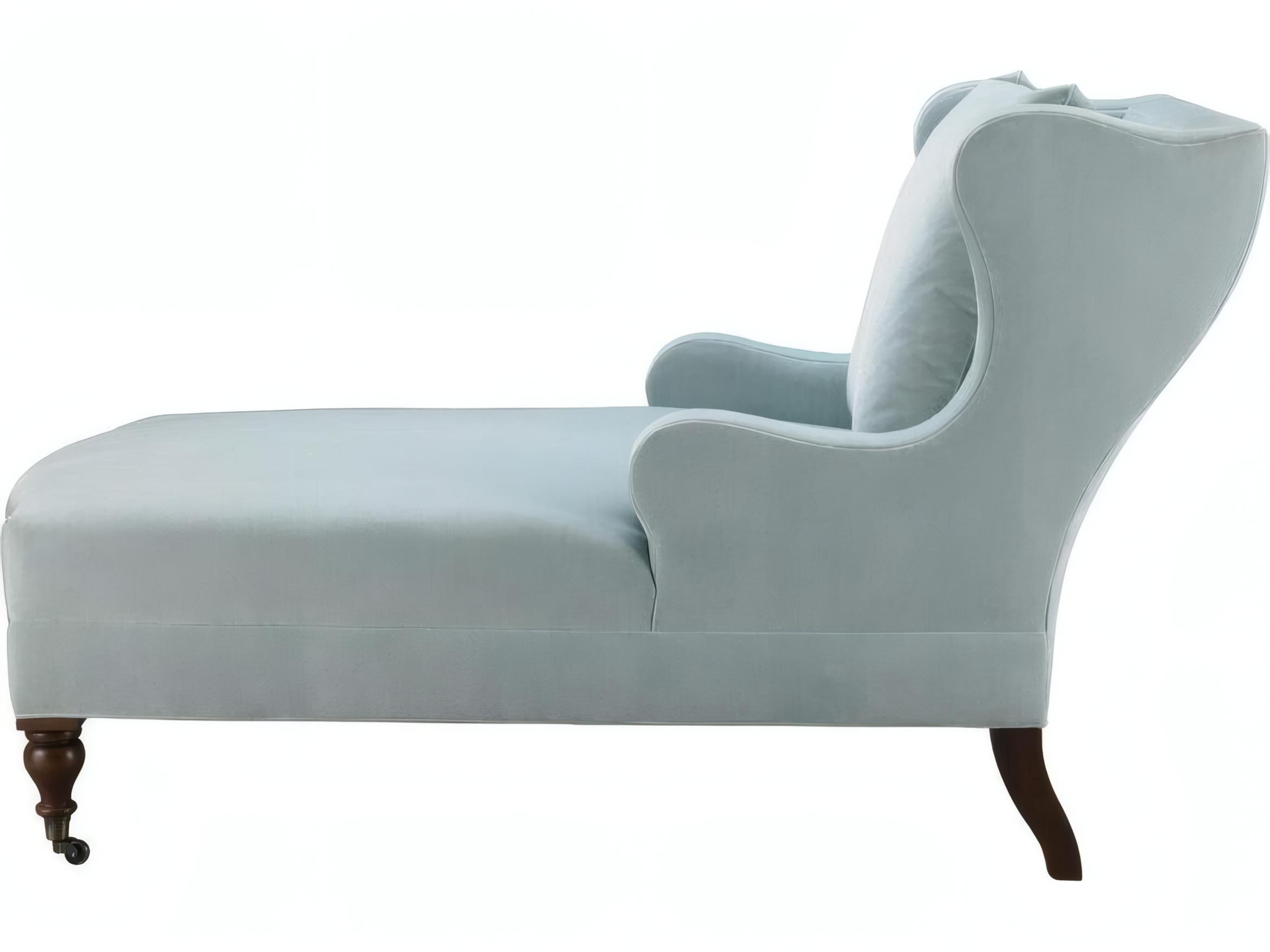 Mr. & Mrs. Howard Montclaire Blue Upholstered Chaise
