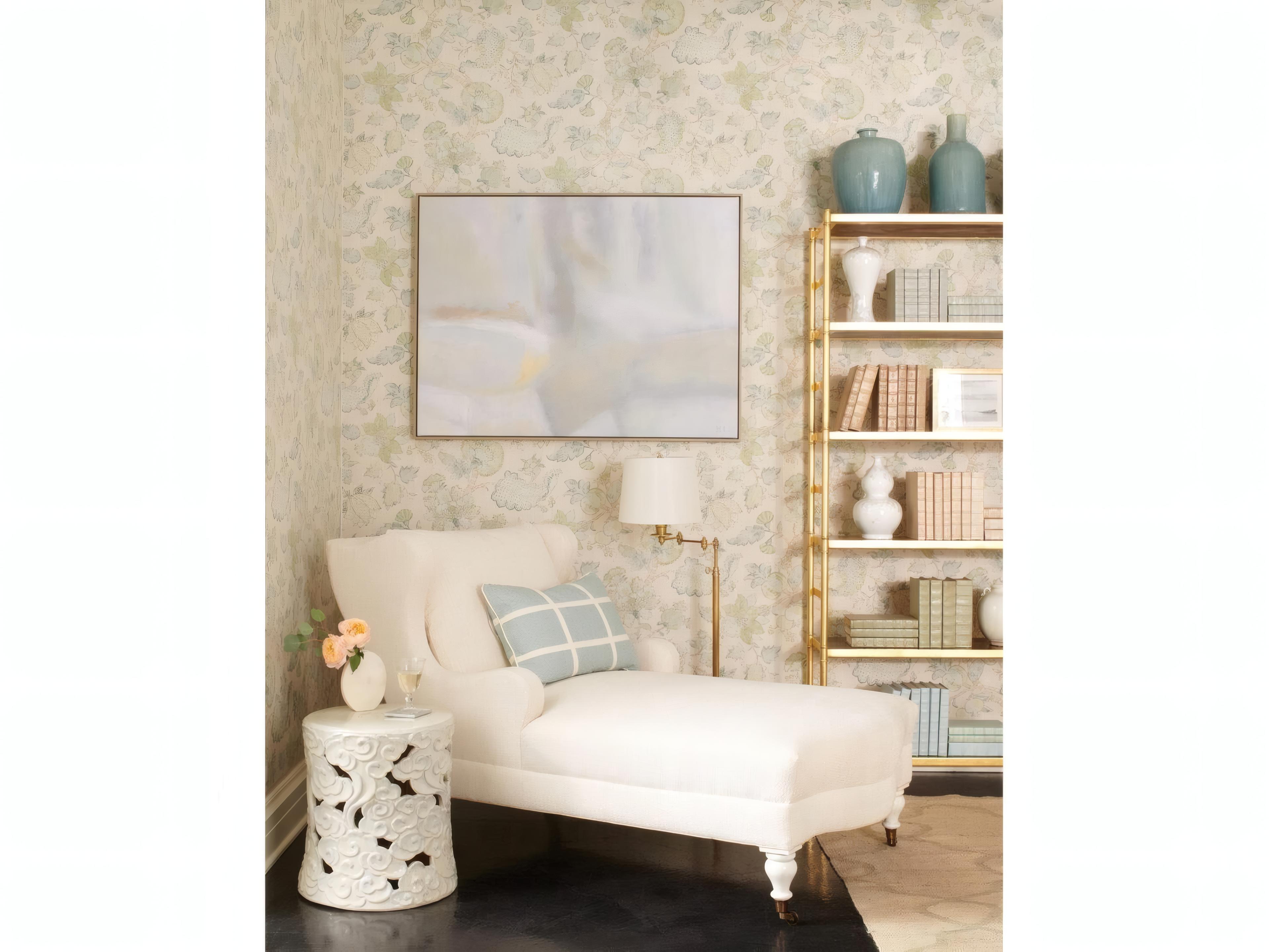 Mr. & Mrs. Howard Montclaire Blue Upholstered Chaise