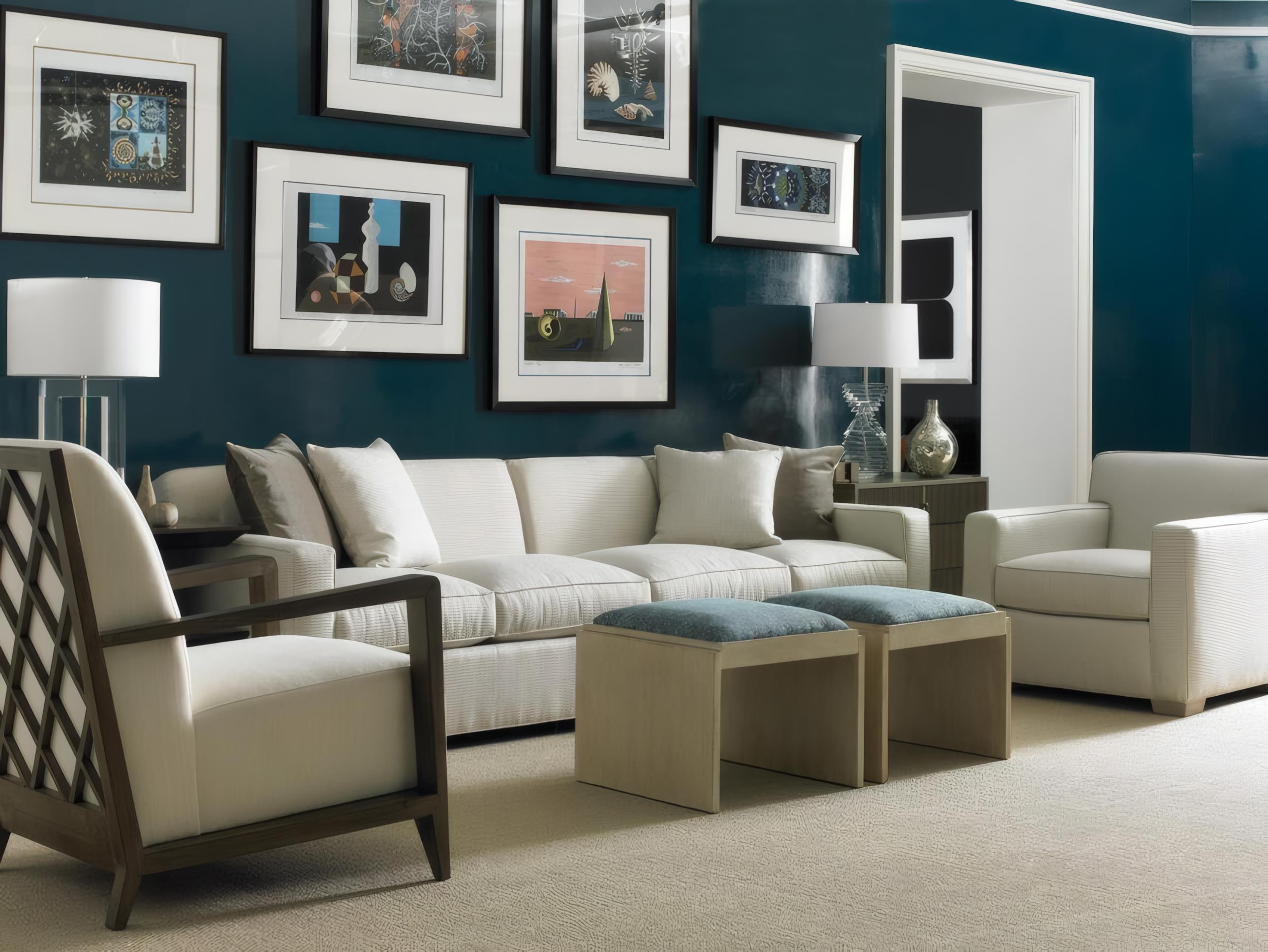 Mr. & Mrs. Howard Frank Beige Upholstered Sofa