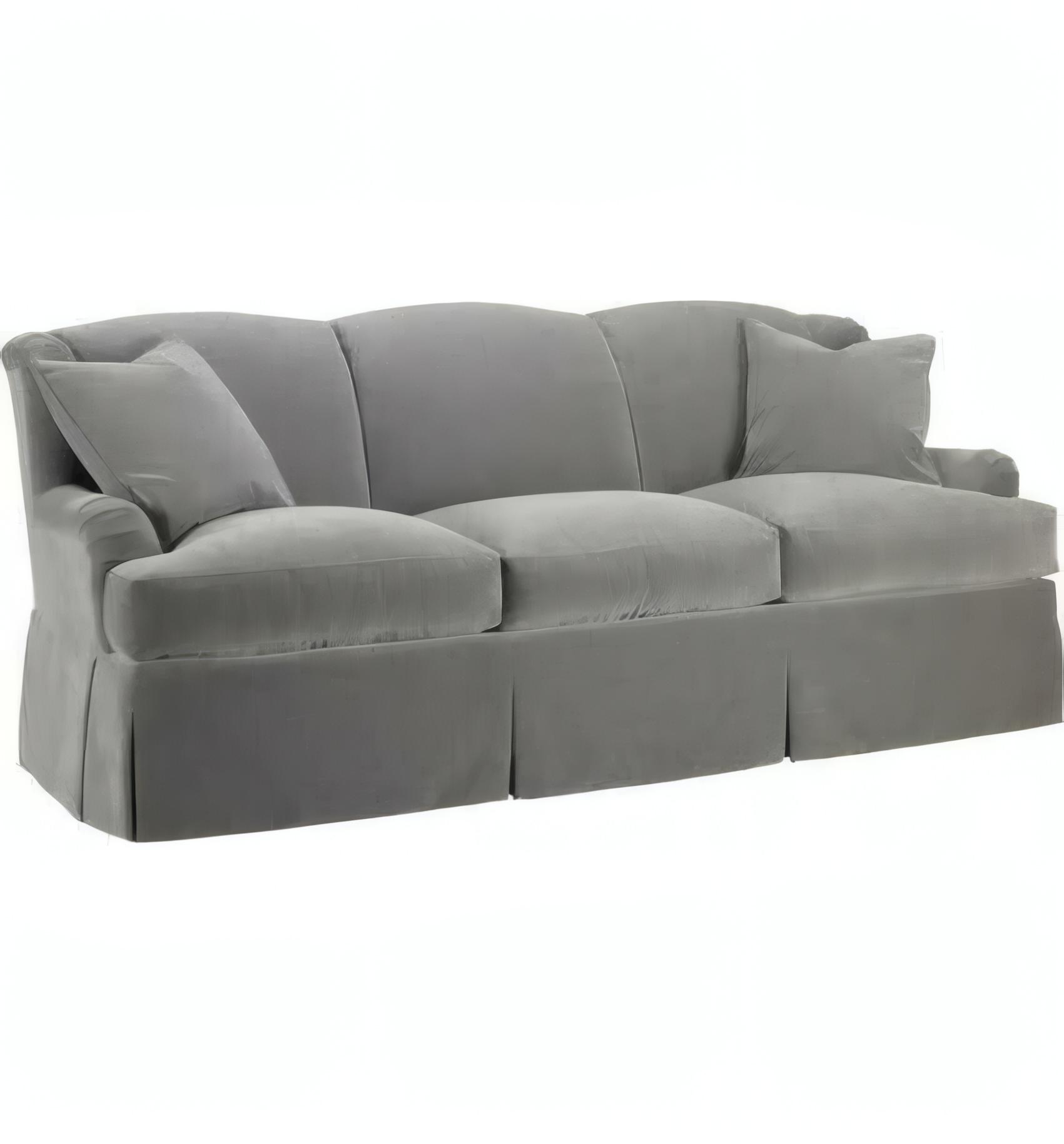 Mr. & Mrs. Howard Winged Gray Upholstered Sofa