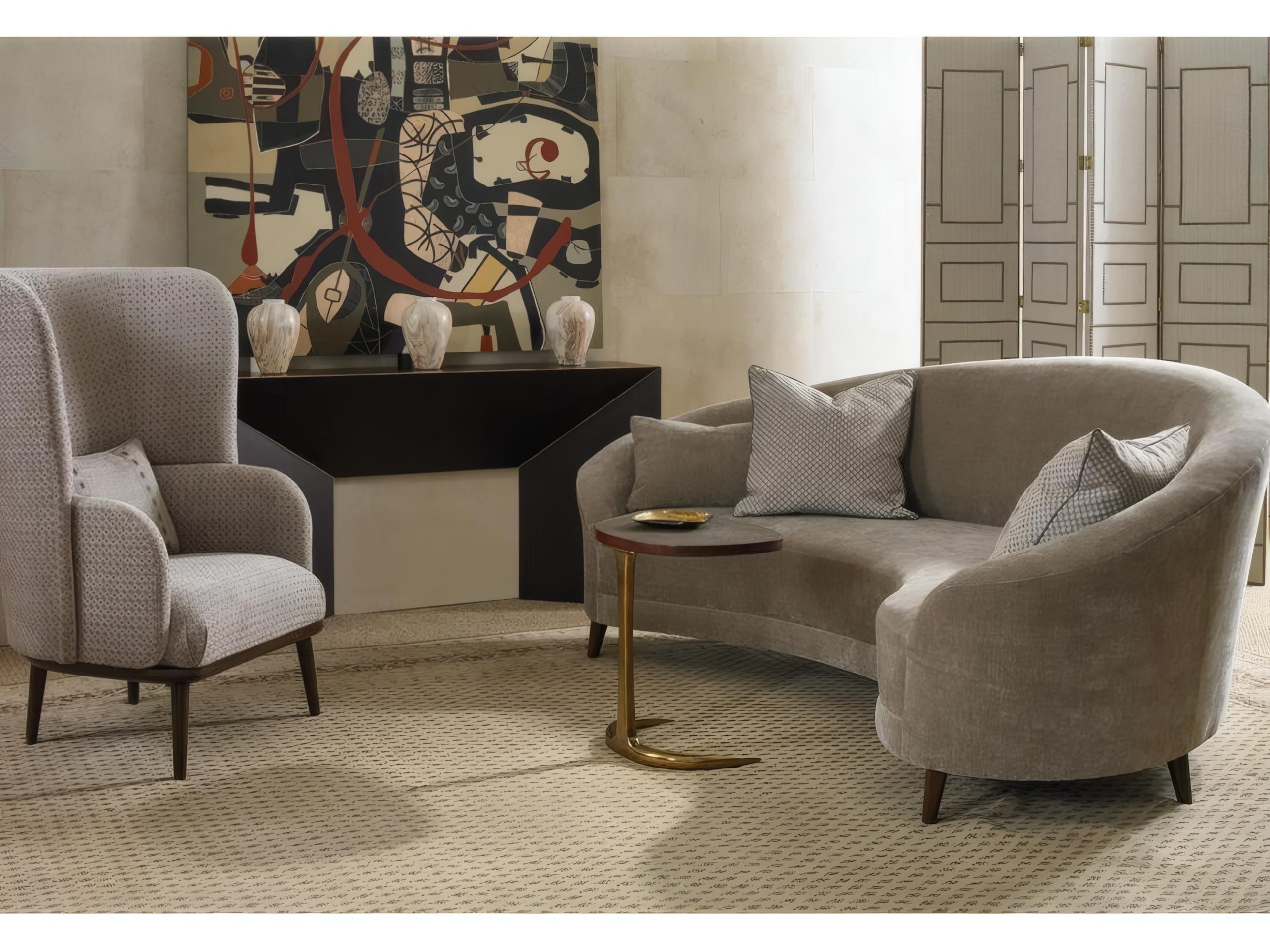 Mr. & Mrs. Howard Emile Gray Upholstered Sofa