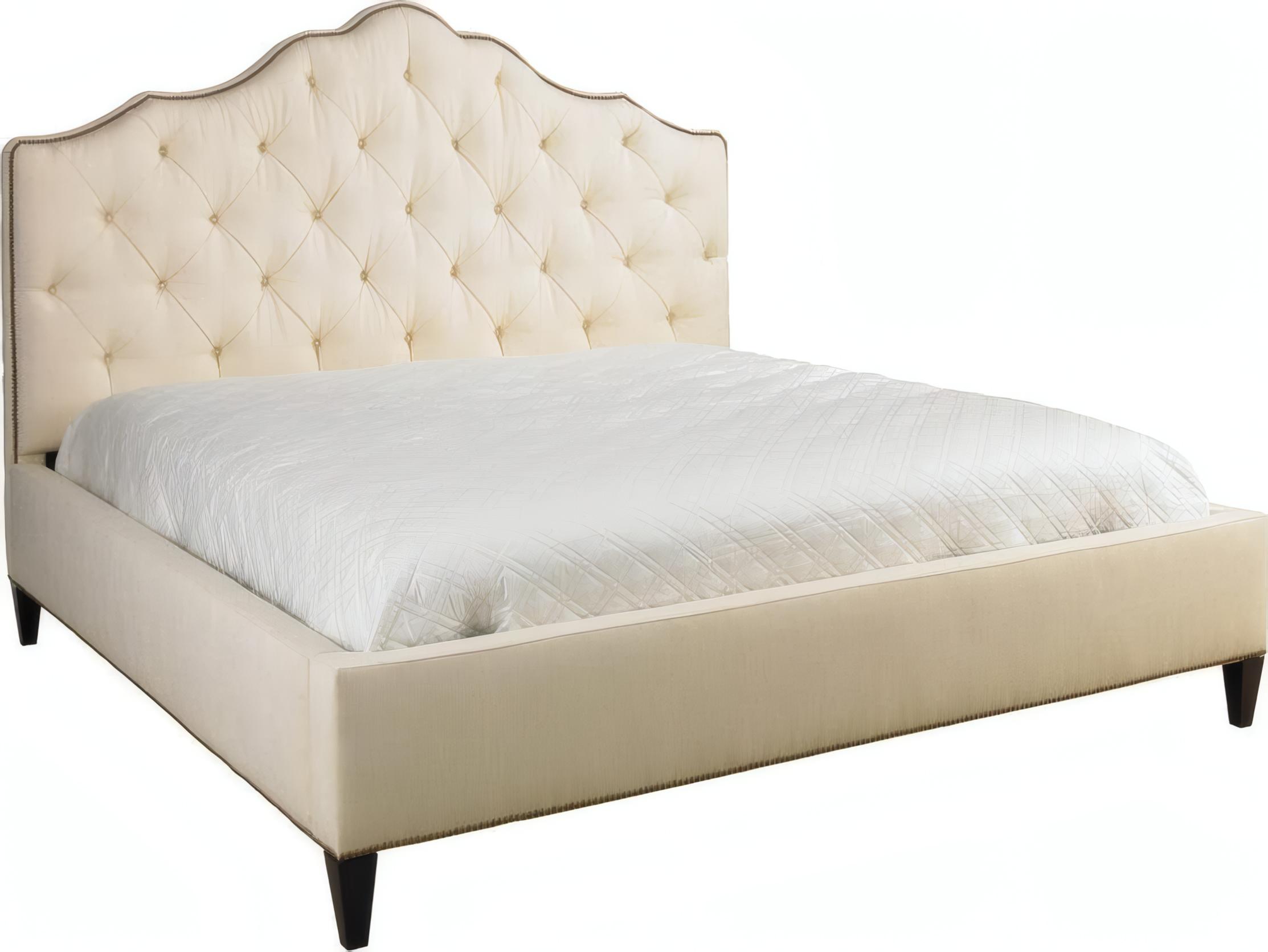 Mr. & Mrs. Howard Fairholm Brown Hardwood Upholstered King Panel Bed