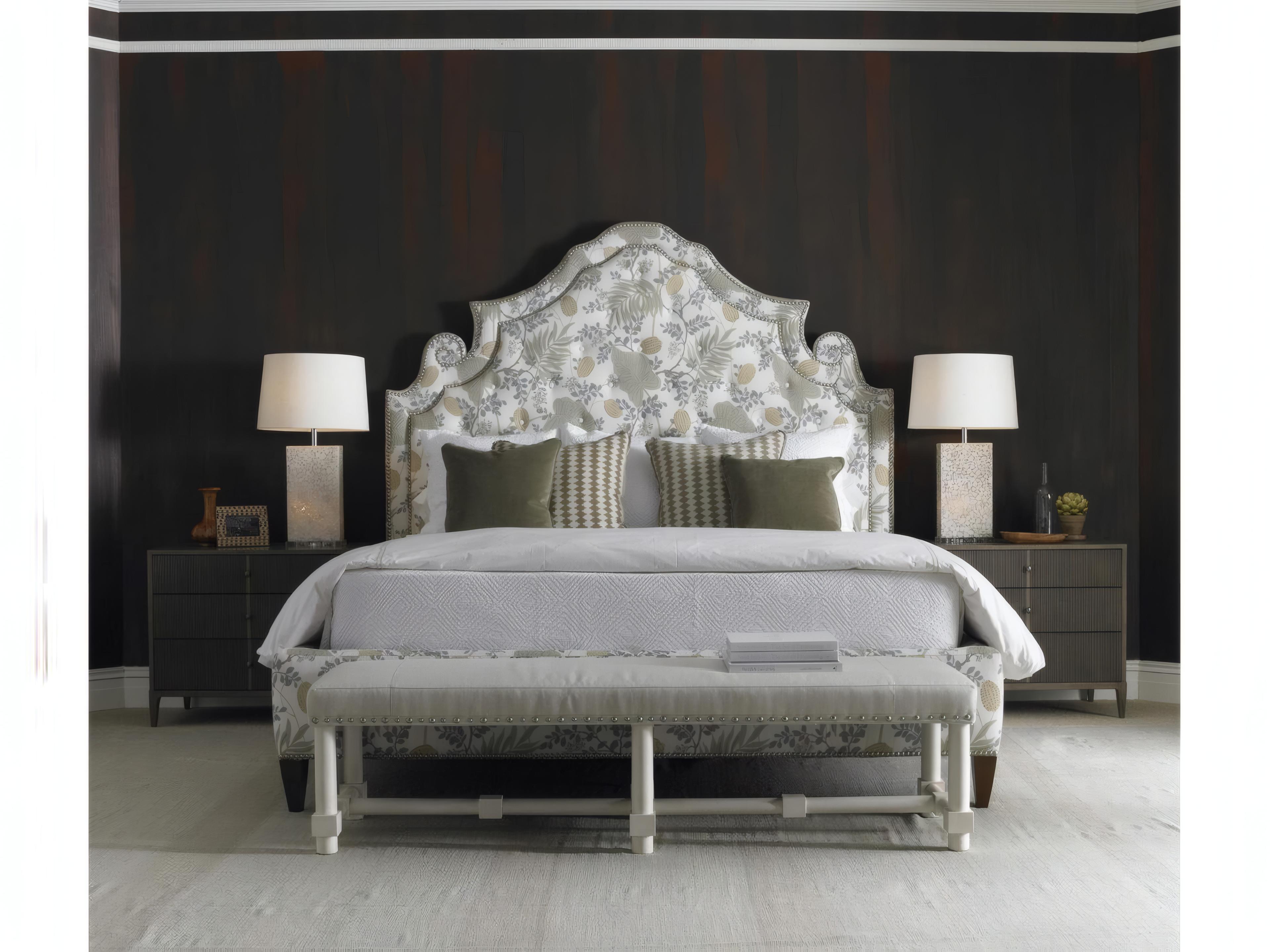 Mr. & Mrs. Howard Shelter Blue Hardwood Upholstered King Panel Bed