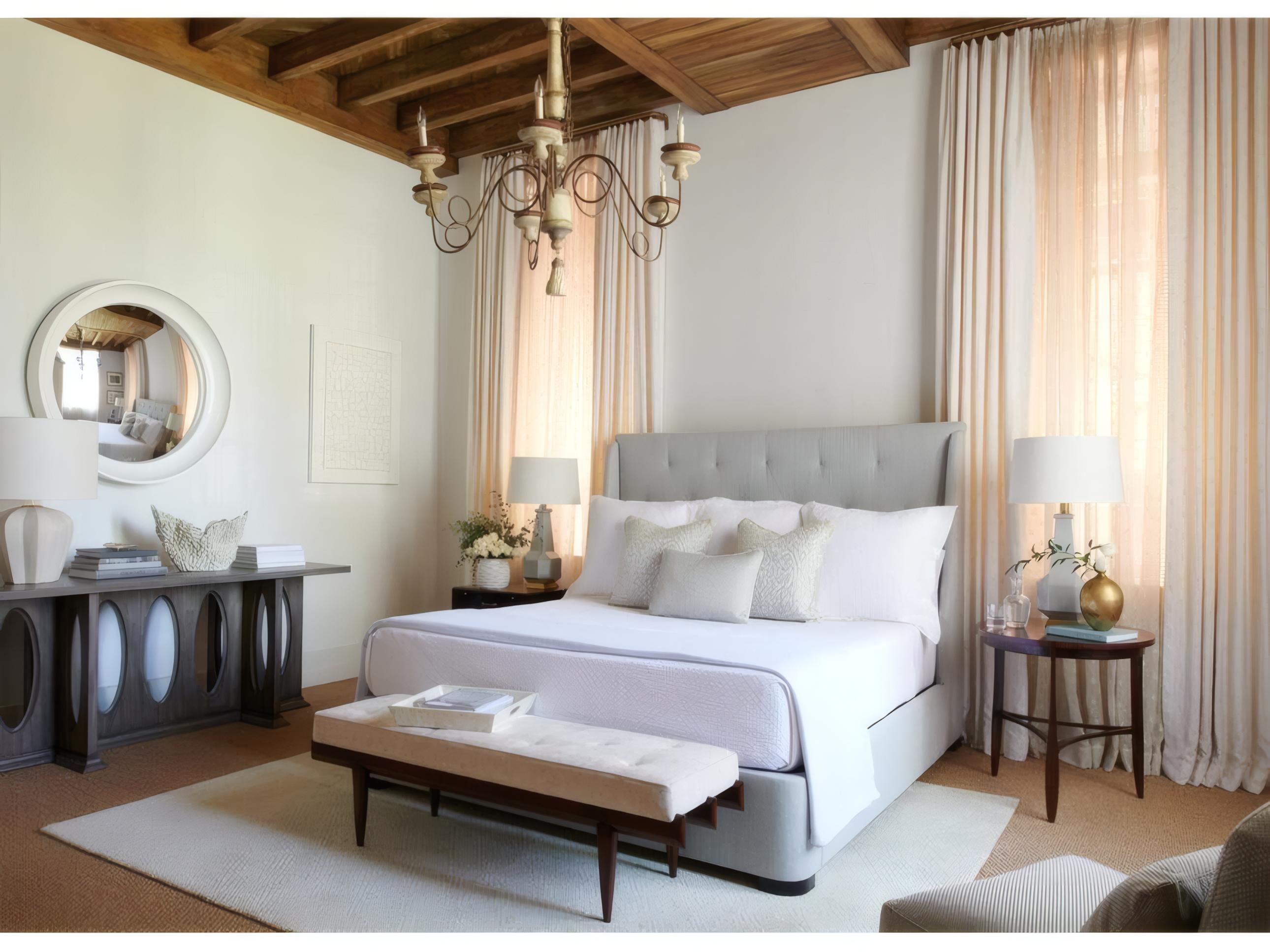 Mr. & Mrs. Howard Cheryl Brown Hardwood Upholstered King Panel Bed