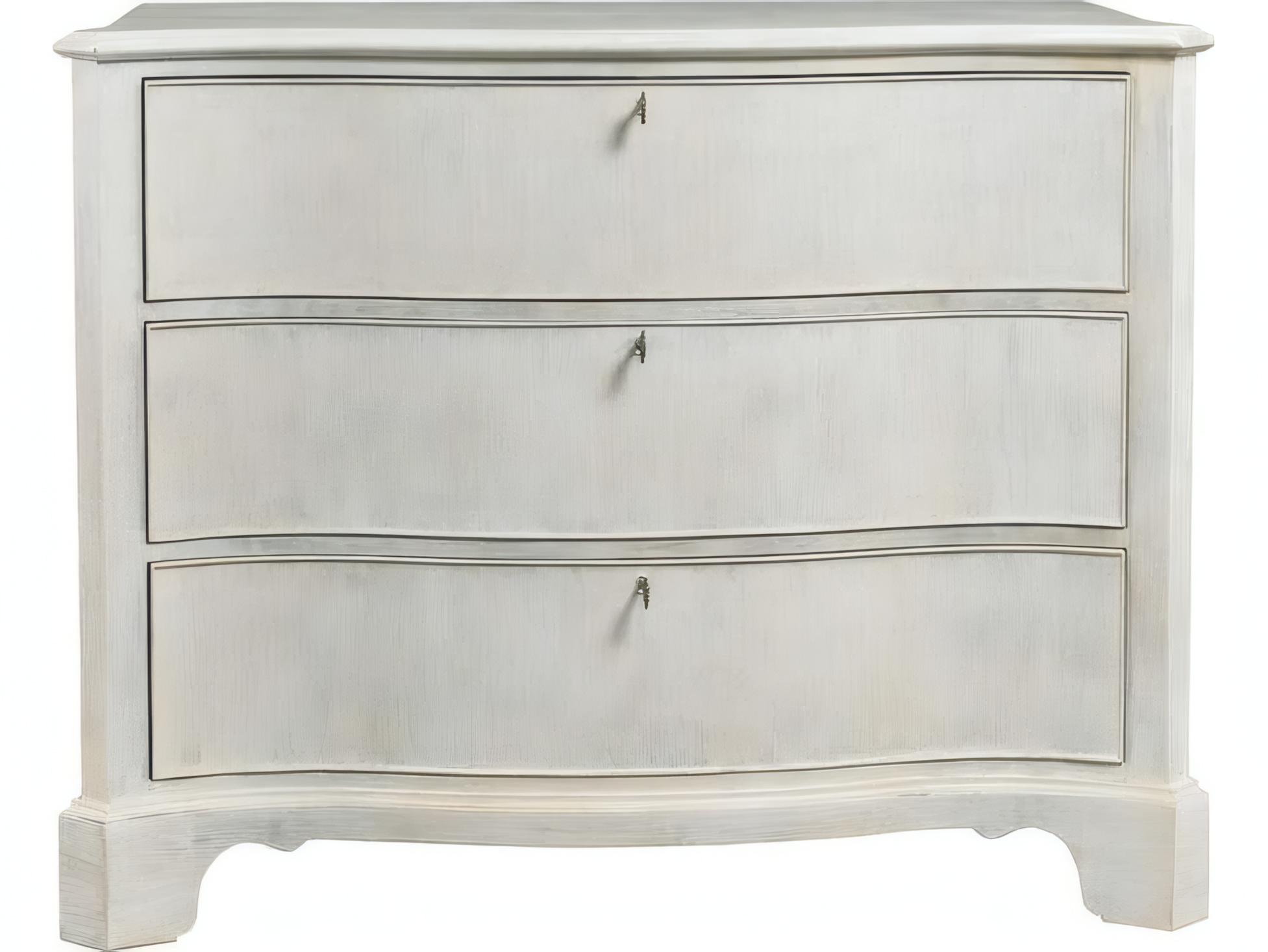 Mr. & Mrs. Howard Little White Mahogany Wood Accent Chest