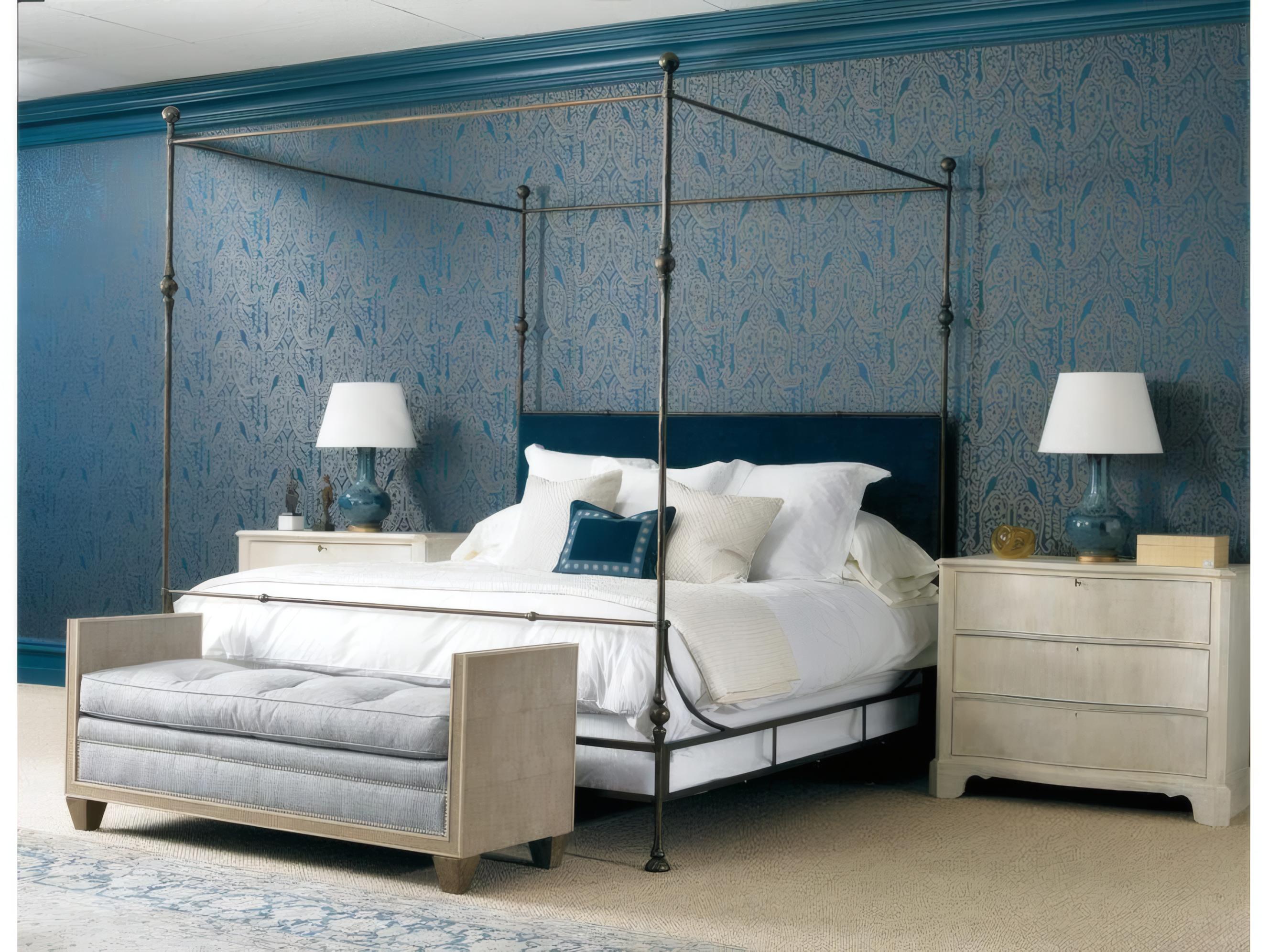 Mr. & Mrs. Howard Little White Mahogany Wood Accent Chest