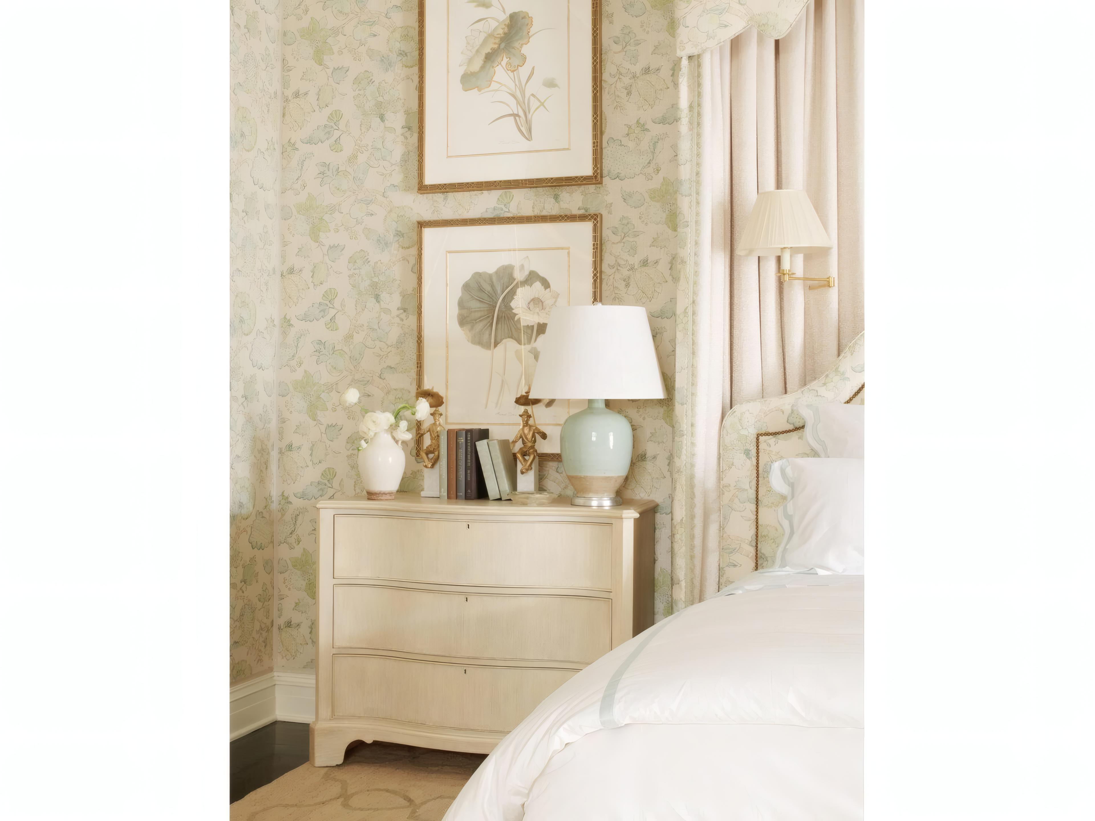 Mr. & Mrs. Howard Little White Mahogany Wood Accent Chest