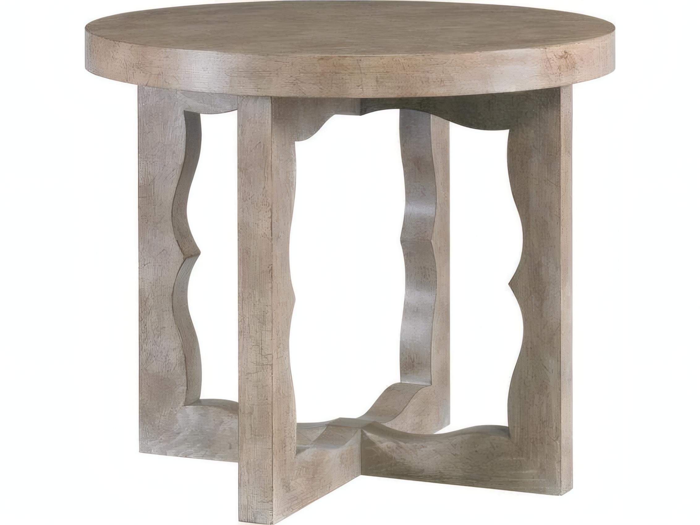 Mr. & Mrs. Howard Cyma Round Wood End Table