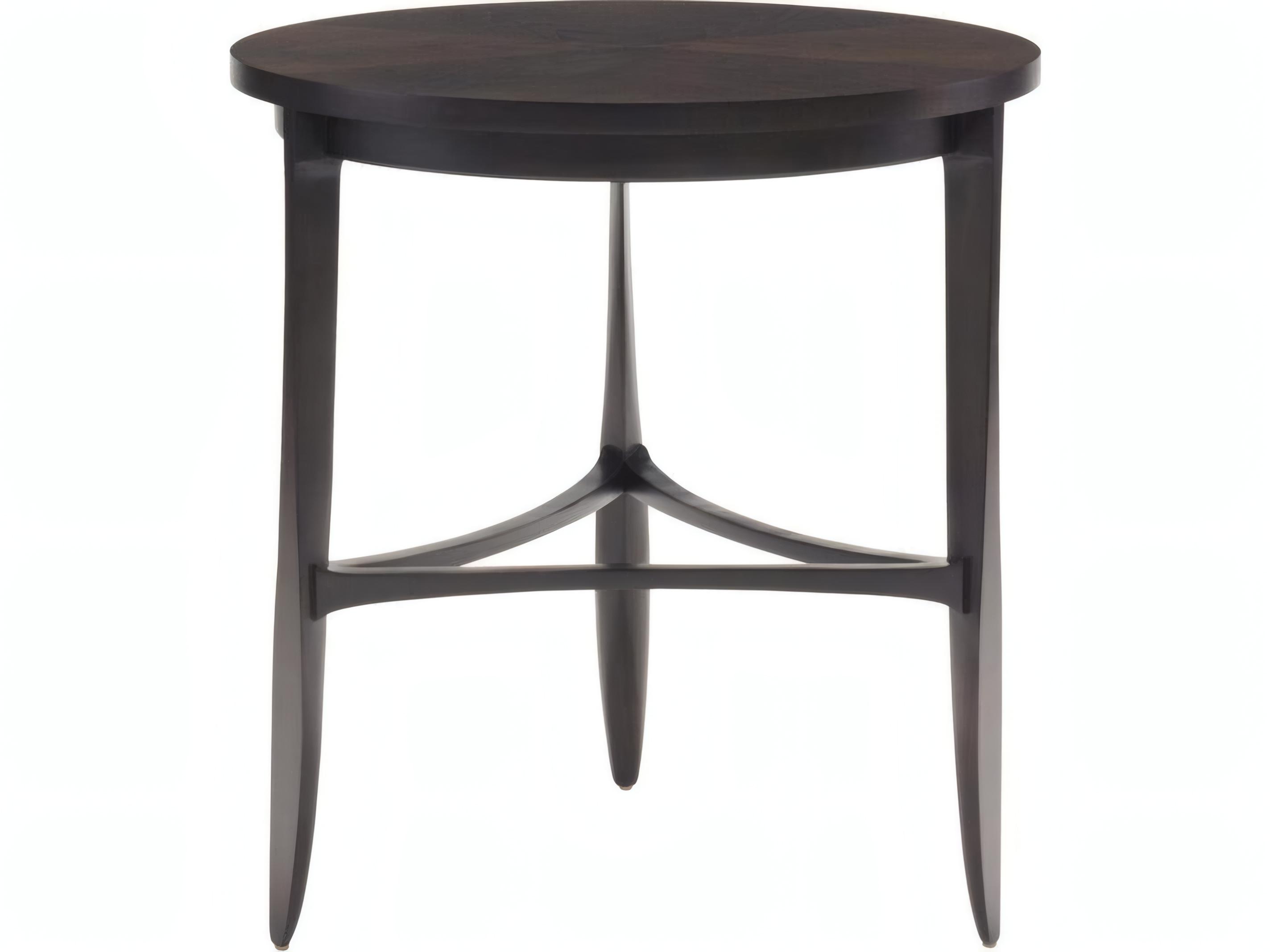Mr. & Mrs. Howard Edith Round Wood End Table