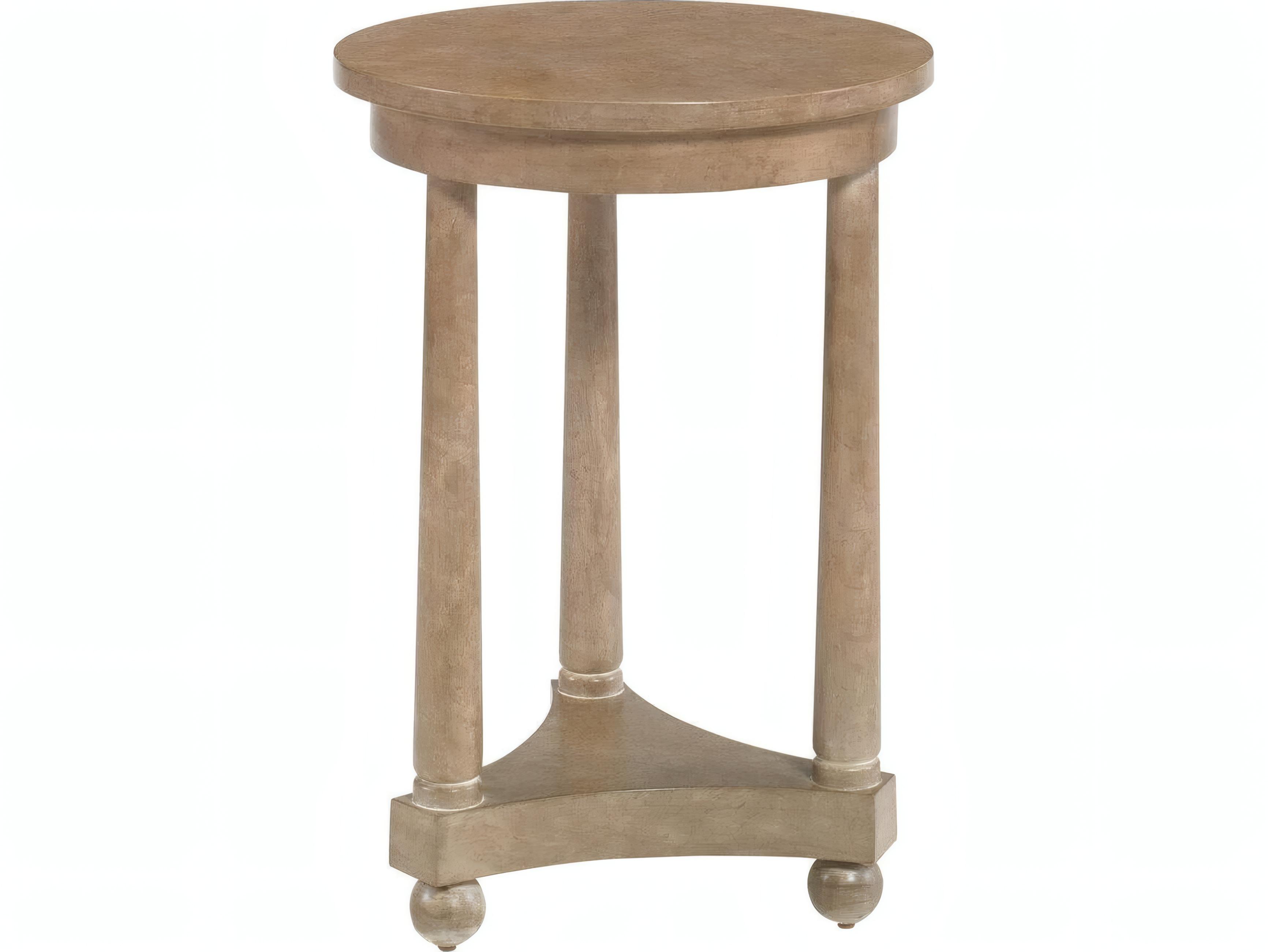 Mr. & Mrs. Howard Honore Round Wood End Table