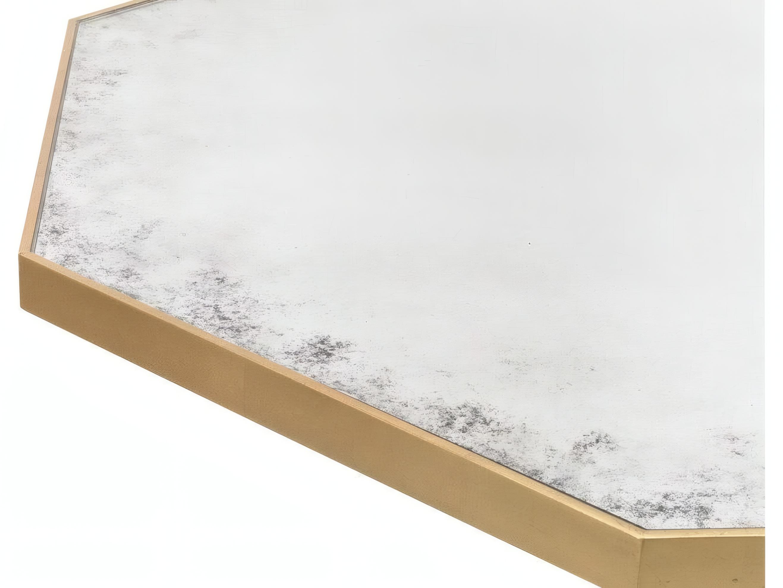 Mr. & Mrs. Howard Wheat Hexagon Glass End Table