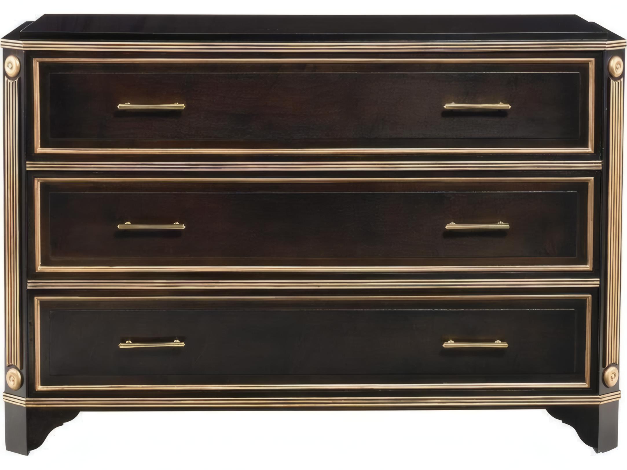 Mr. & Mrs. Howard Directoire 3Drawers Brown Maple Wood Dresser