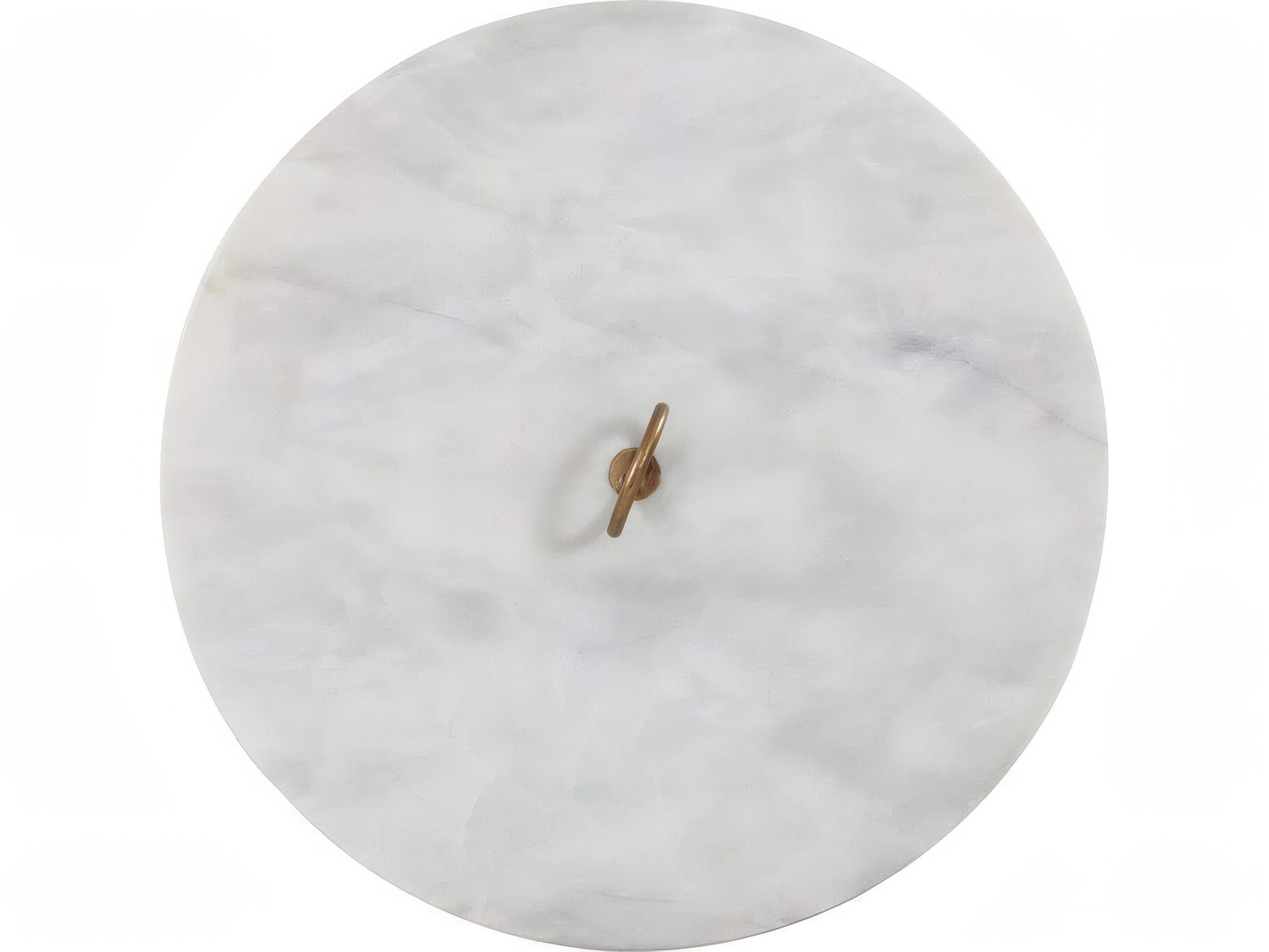 Mr. & Mrs. Howard Bond Round Stone White Auric End Table