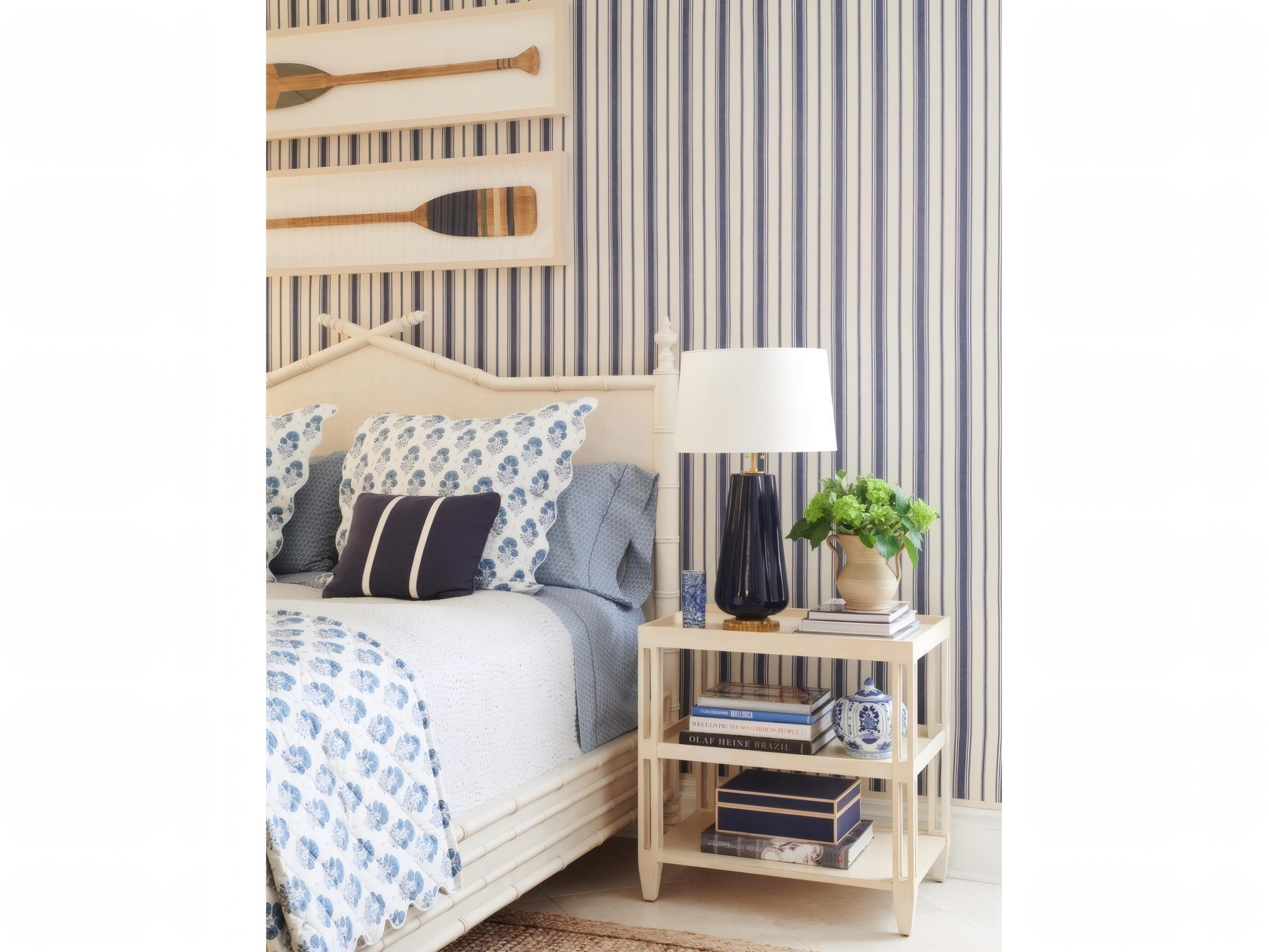 Mr. & Mrs. Howard Bambu Beige Beech Wood Queen Panel Bed