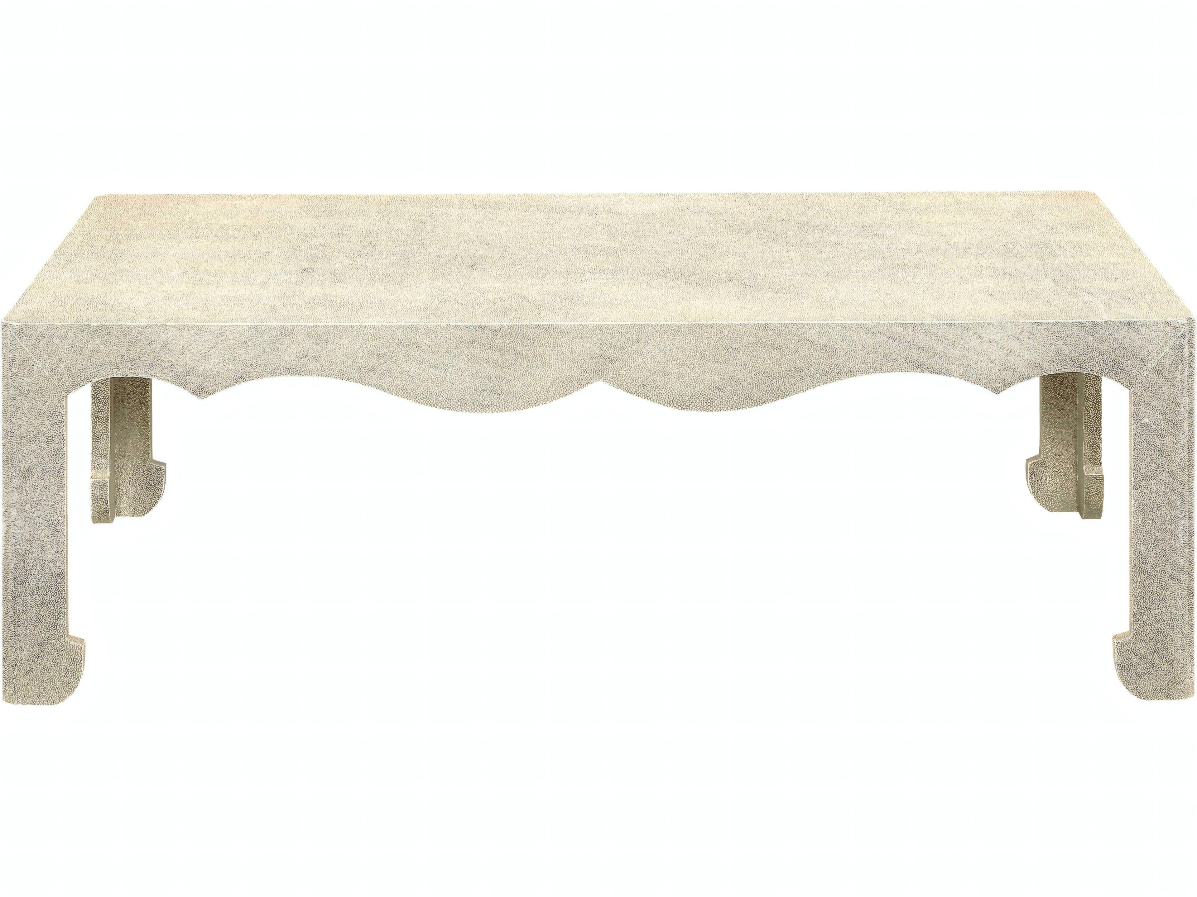 Mr. & Mrs. Howard Chow Rectangular Wood Washed Linen Coffee Table