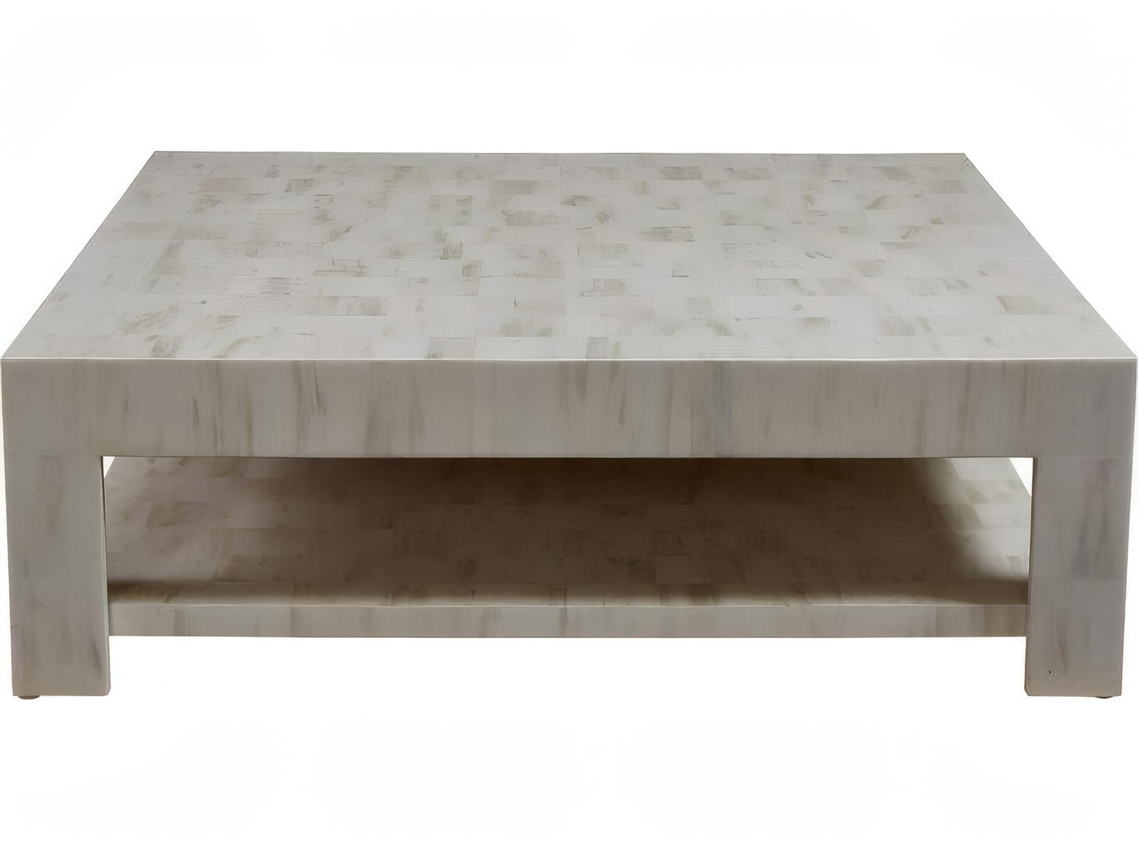 Mr. & Mrs. Howard Matterhorn Square Wood Bone Coffee Table
