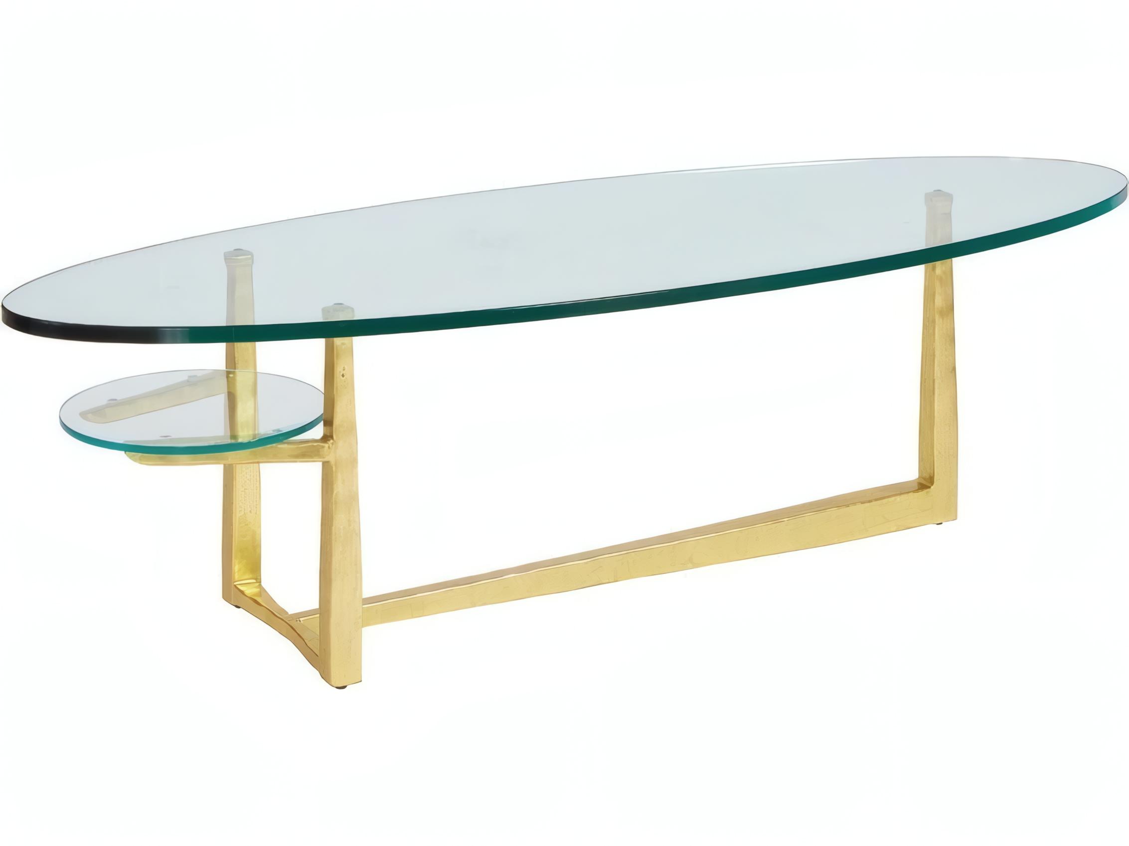 Mr. & Mrs. Howard Marcel Oval Glass Coffee Table