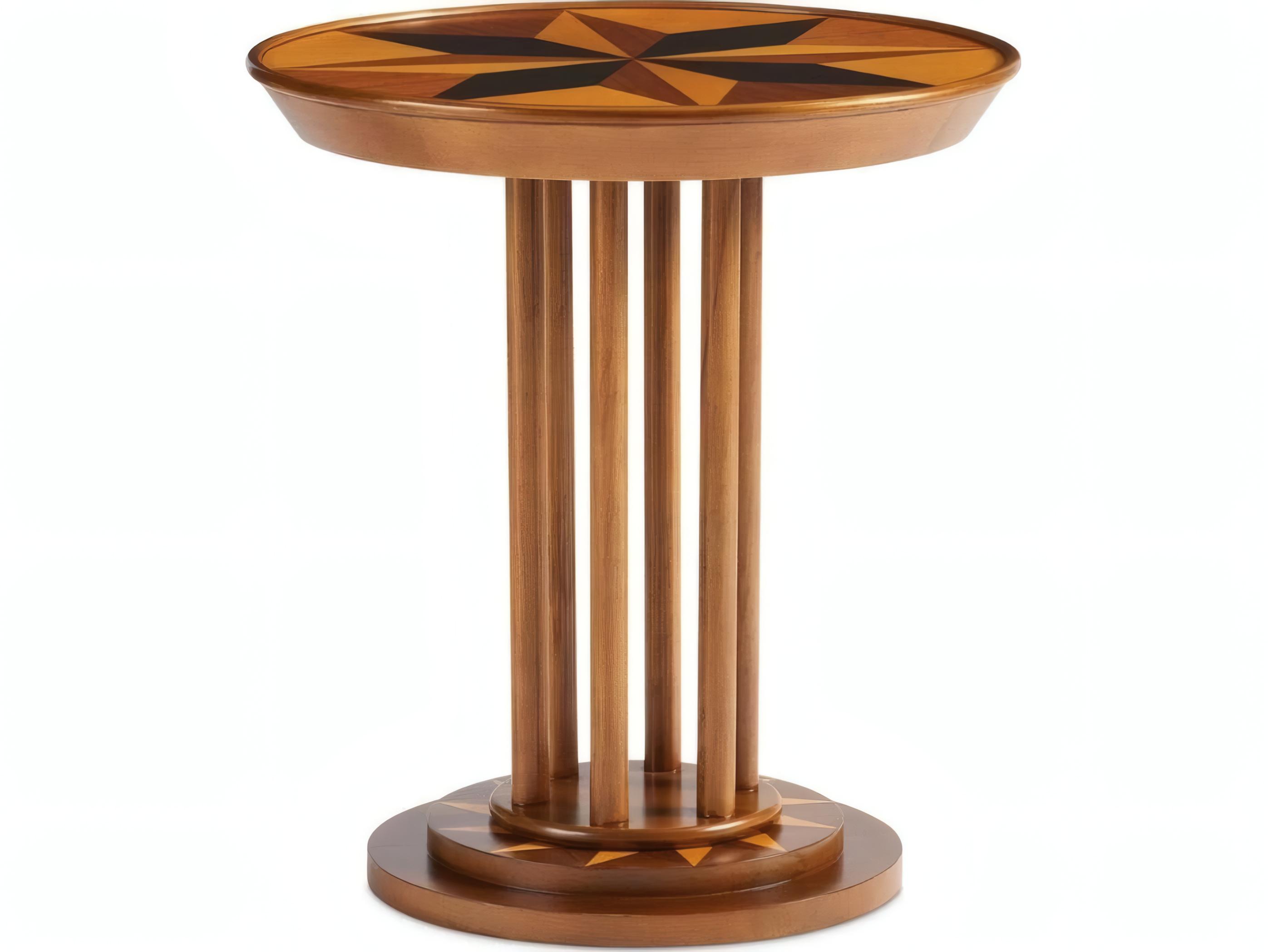 Mr. & Mrs. Howard Orson Round Wood End Table