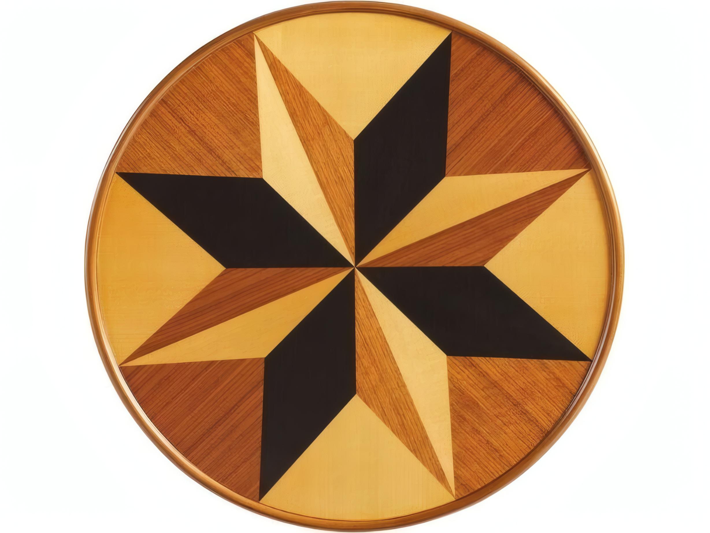 Mr. & Mrs. Howard Orson Round Wood End Table