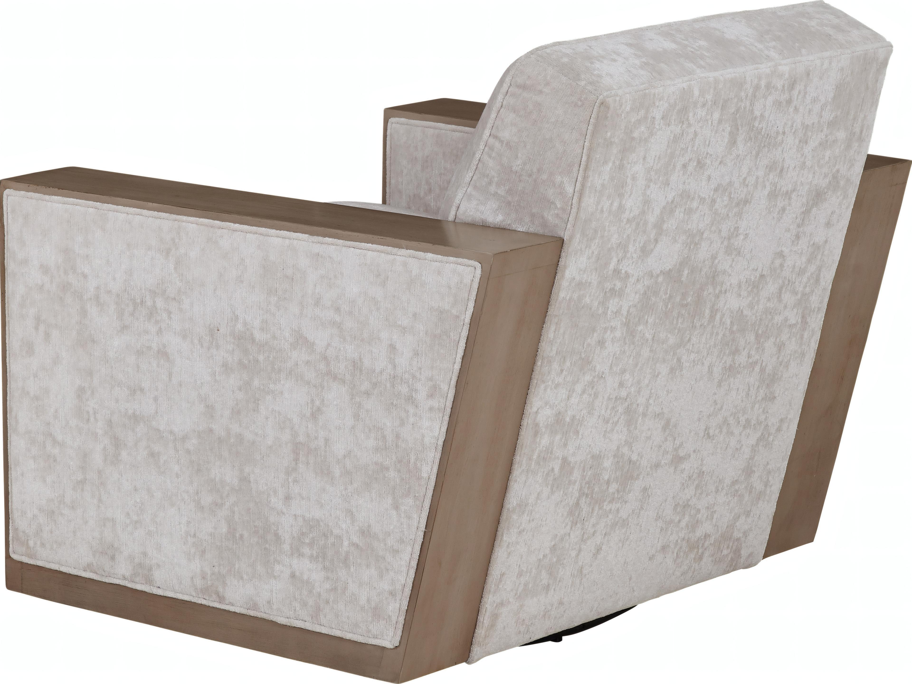 Mr. & Mrs. Howard Normandy Swivel Gray Accent Chair