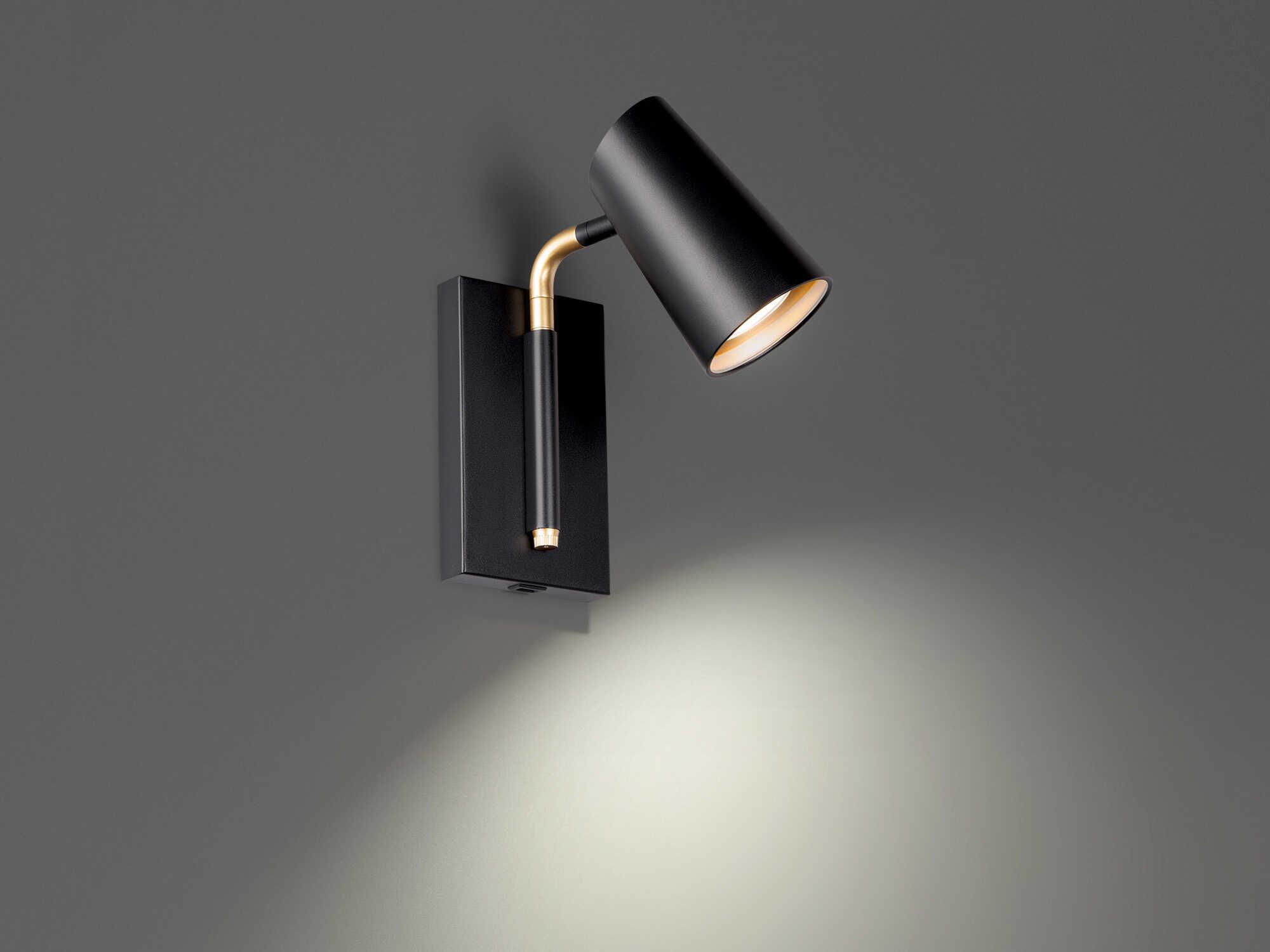 Modern Forms Stylus 1-Light Black Gold LED Wall Sconce