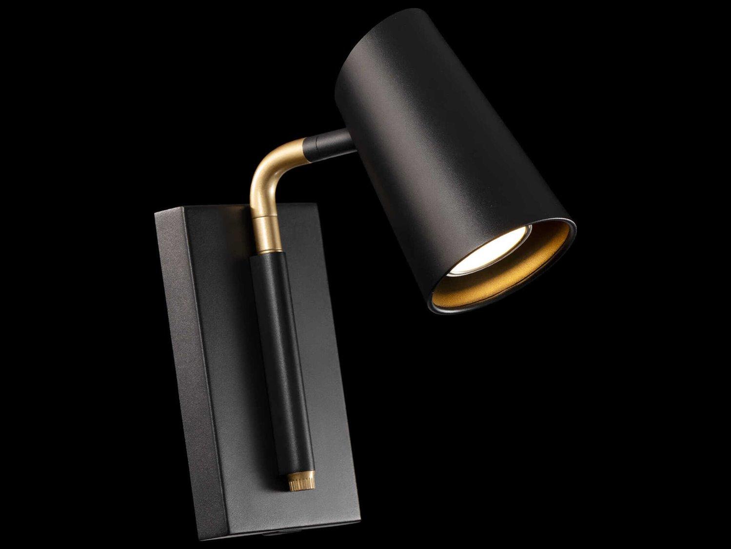 Modern Forms Stylus 1-Light Black Gold LED Wall Sconce