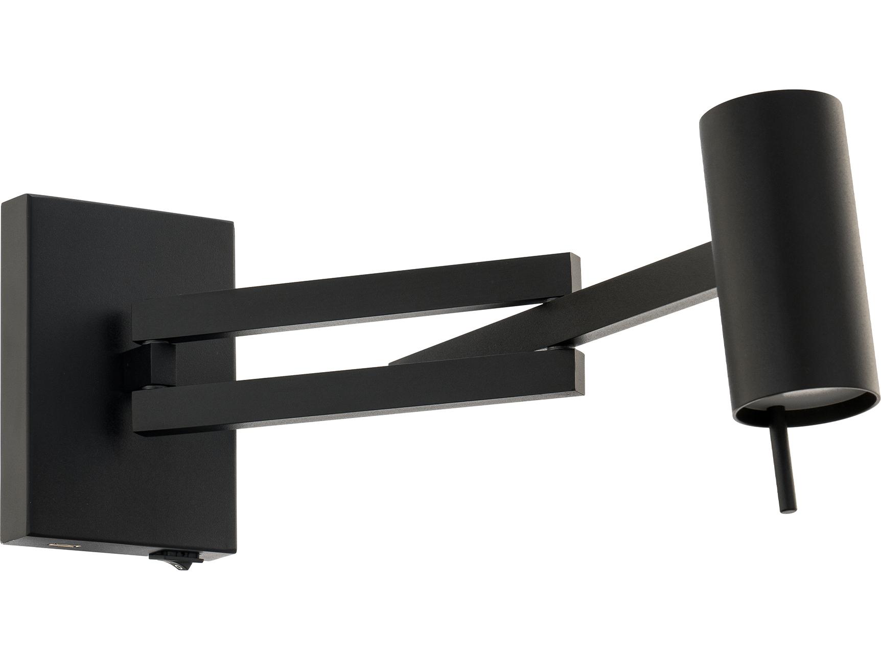 Modern Forms Gavel 1-Light Black Swing Wall Sconce