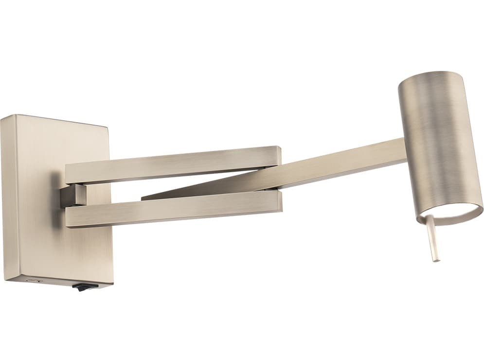 Modern Forms Gavel 1-Light Brushed Nickel Swing Wall Sconce