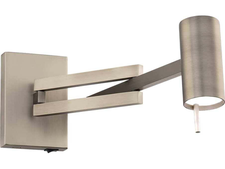 Modern Forms Gavel 1-Light Brushed Nickel Swing Wall Sconce