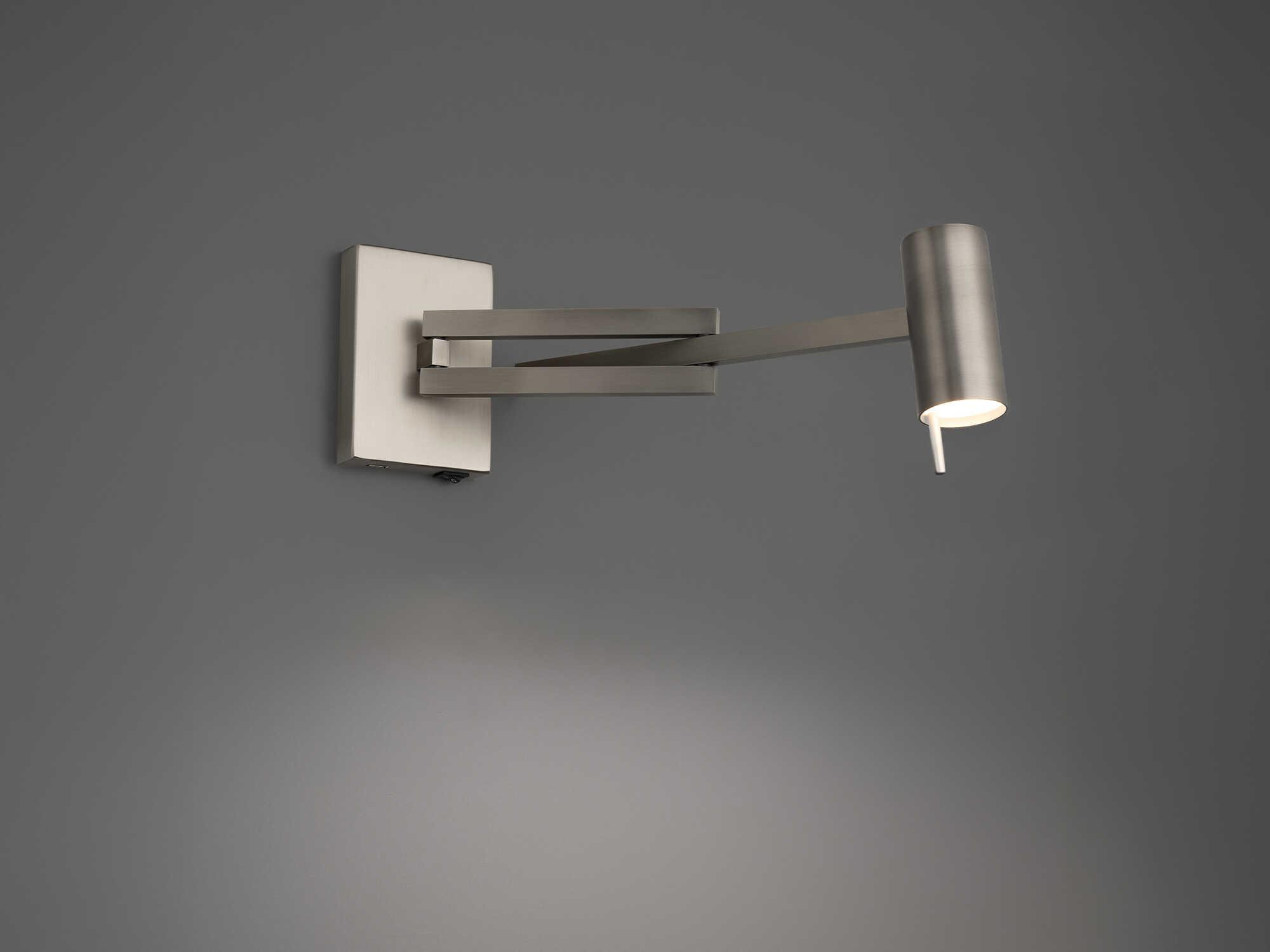 Modern Forms Gavel 1-Light Brushed Nickel Swing Wall Sconce