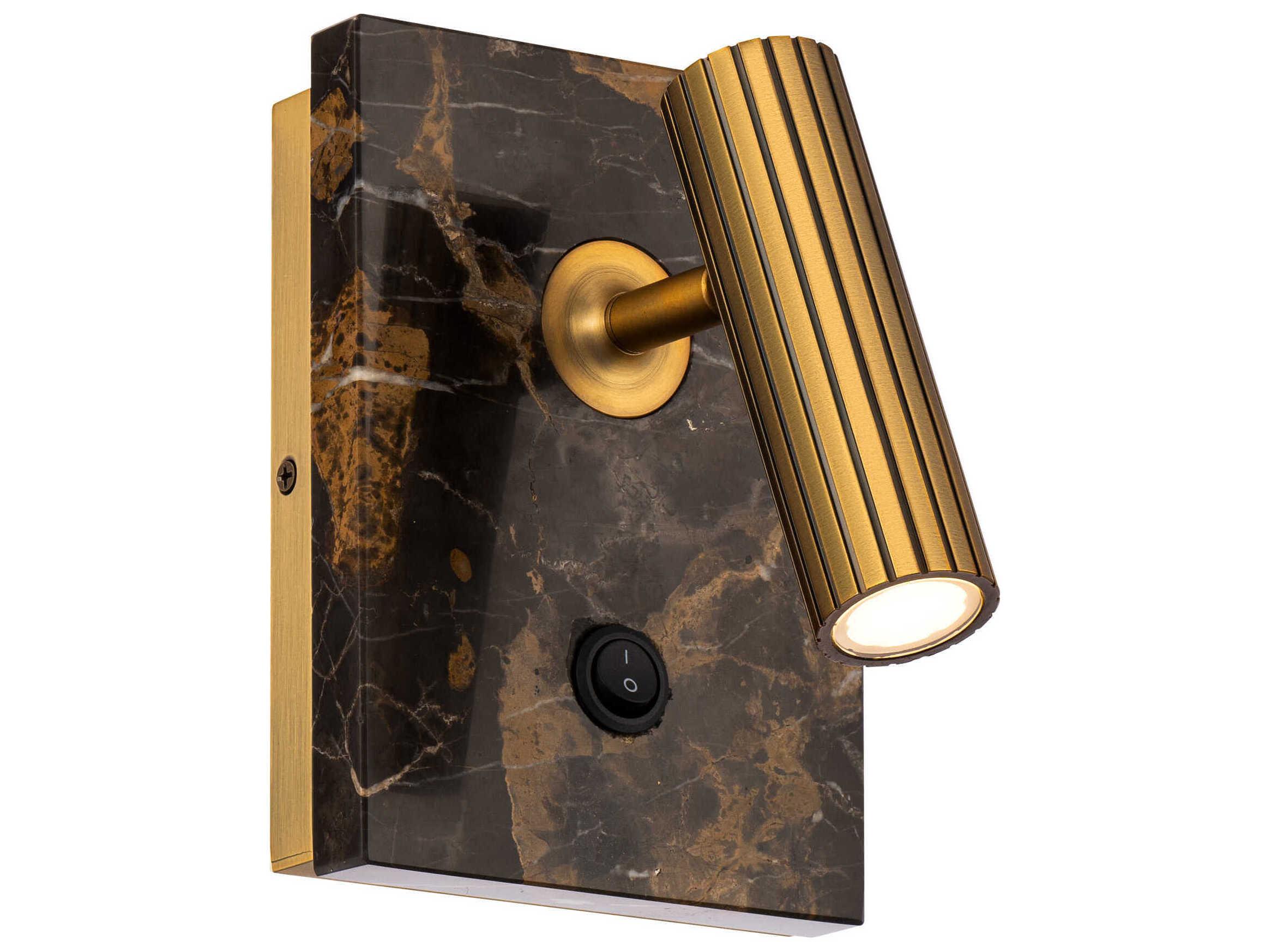 Modern Forms Nexus 1-Light Black Aged Brass Glass LED Wall Sconce