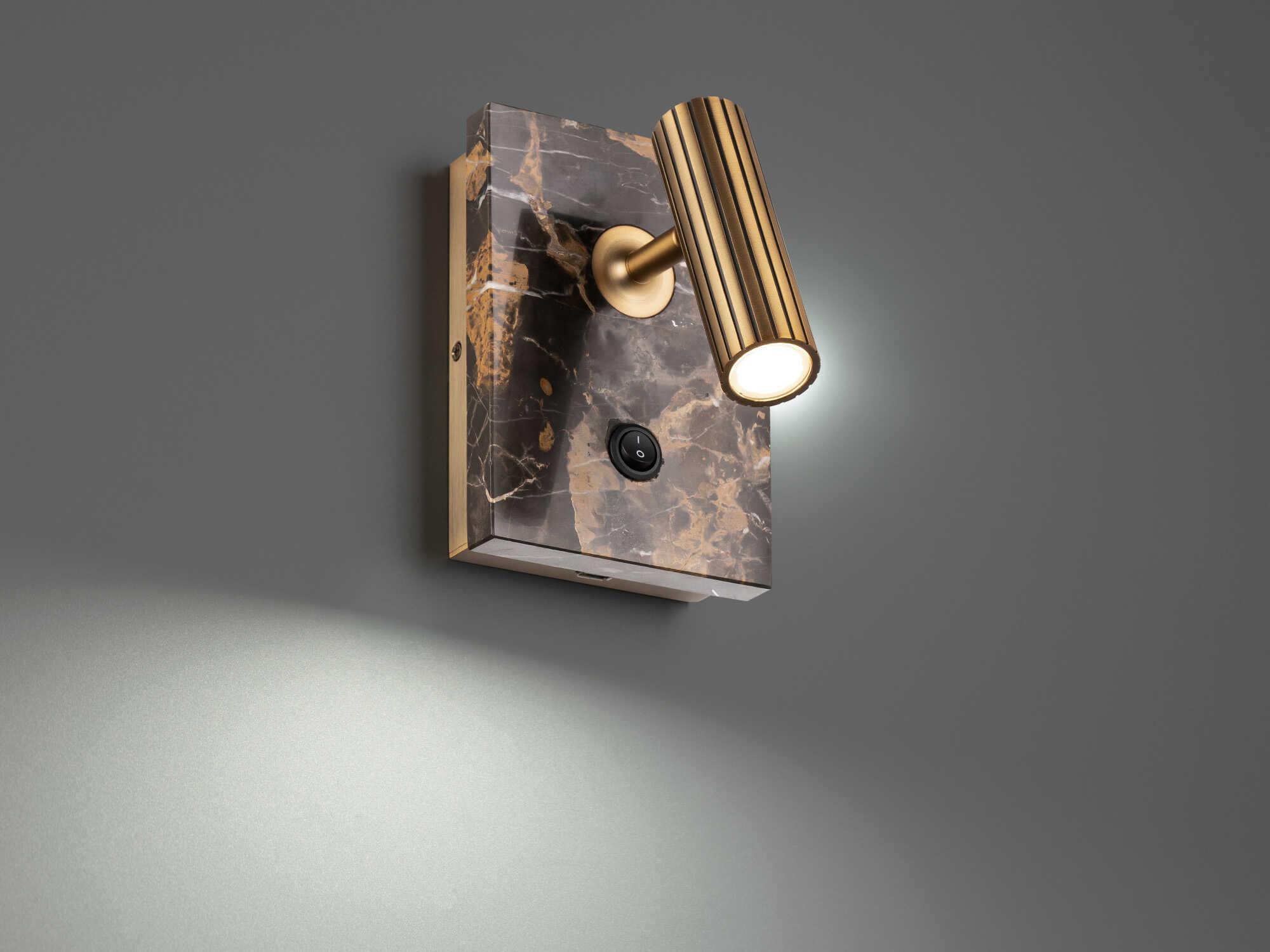 Modern Forms Nexus 1-Light Black Aged Brass Glass LED Wall Sconce