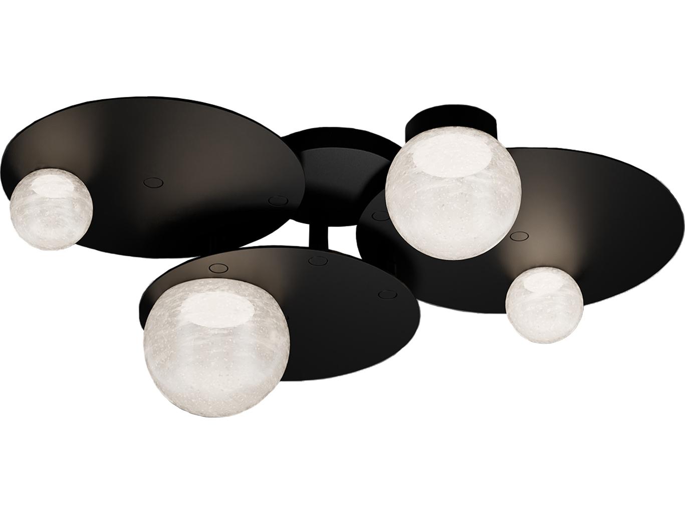Modern Forms Out Of This World 4-Light Black Geometric Flush Mount