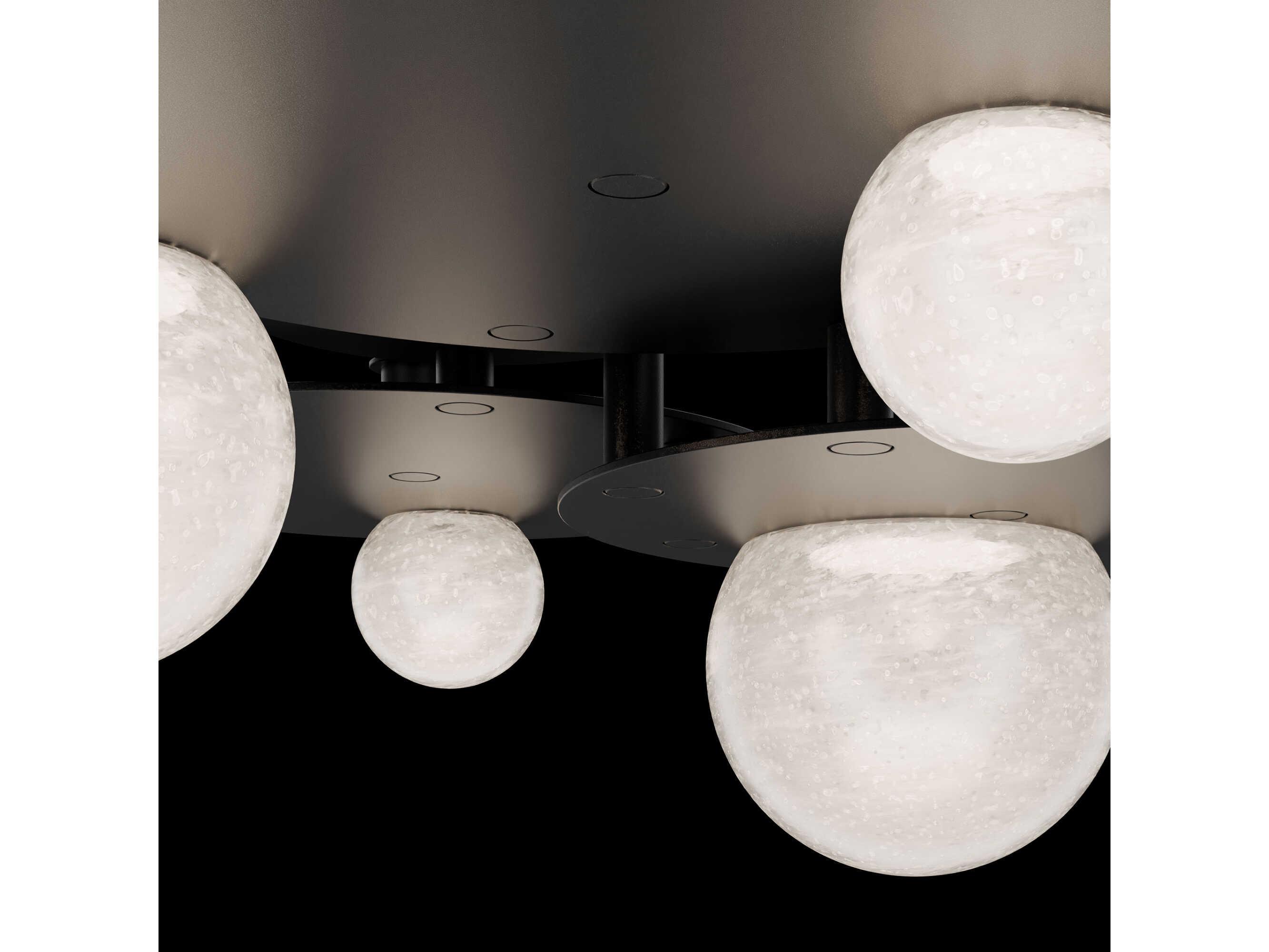 Modern Forms Out Of This World 4-Light Black Geometric Flush Mount