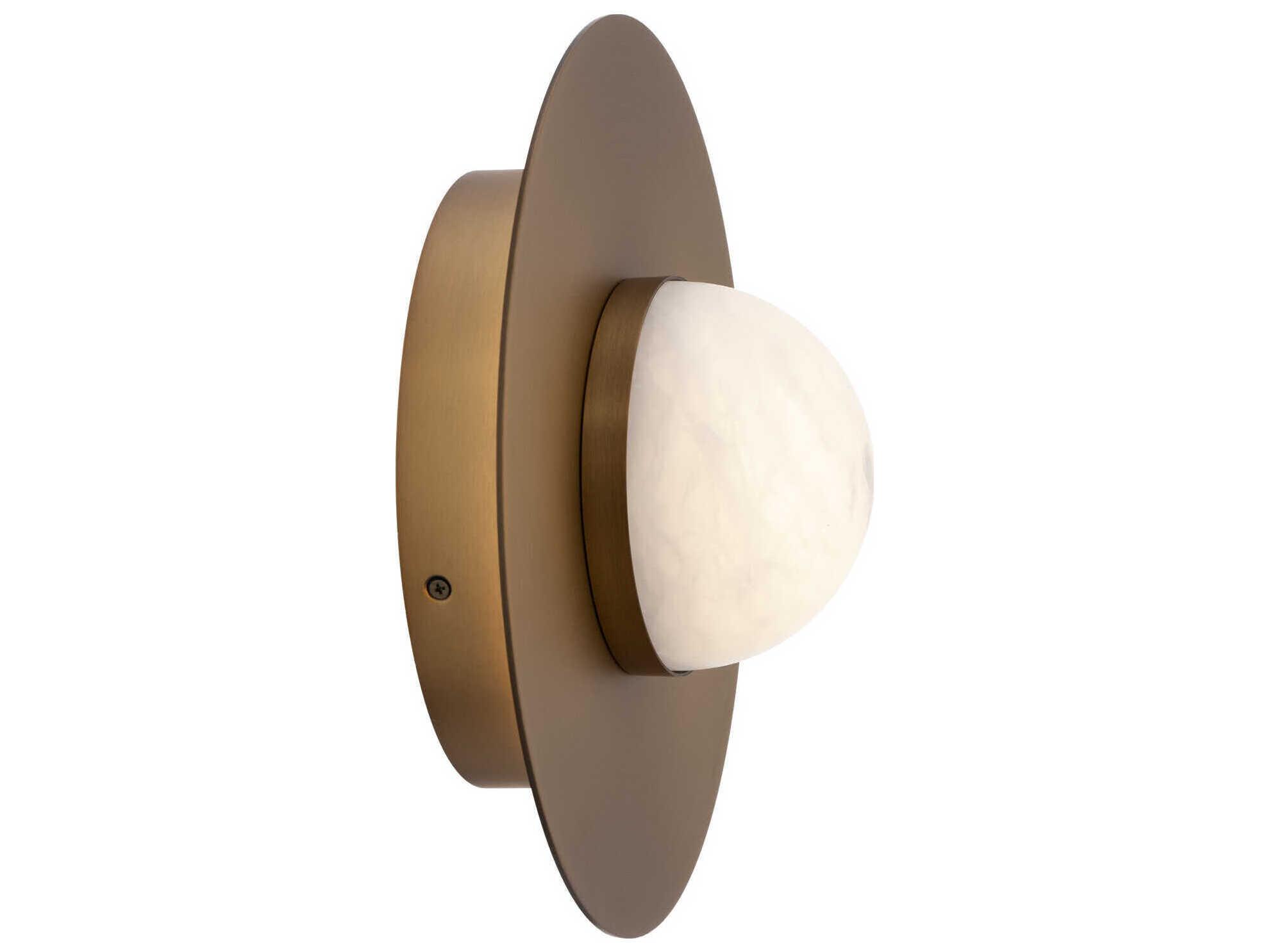 Modern Forms Landed 1-Light Aged Brass Flush Mount