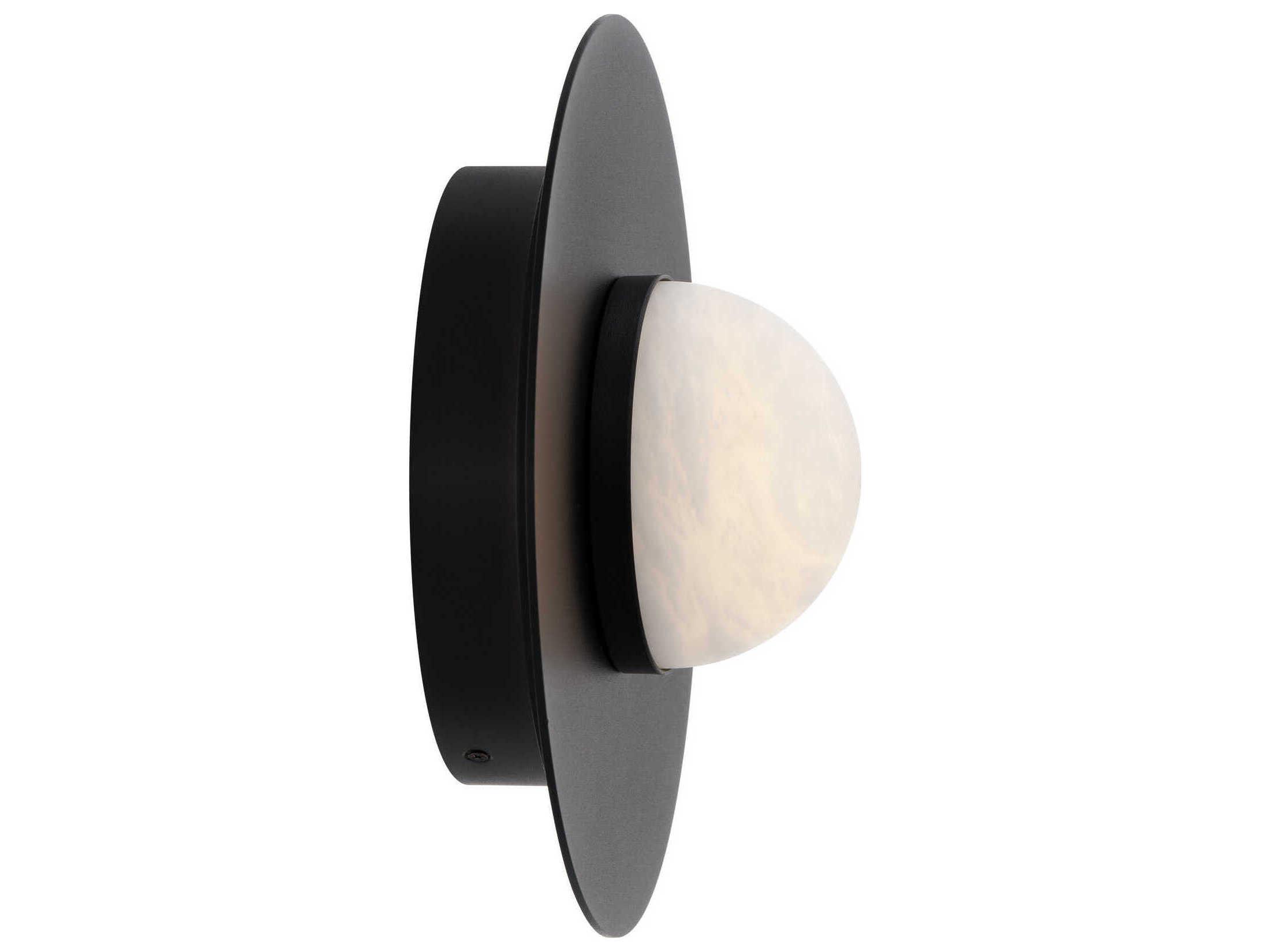 Modern Forms Landed 1-Light Black Globe Flush Mount