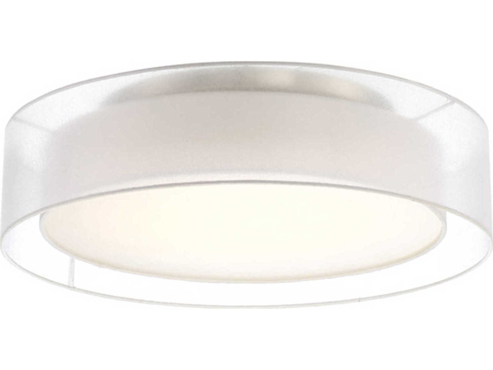 Modern Forms Metropolis 1-Light Brushed Nickel LED Drum Flush Mount