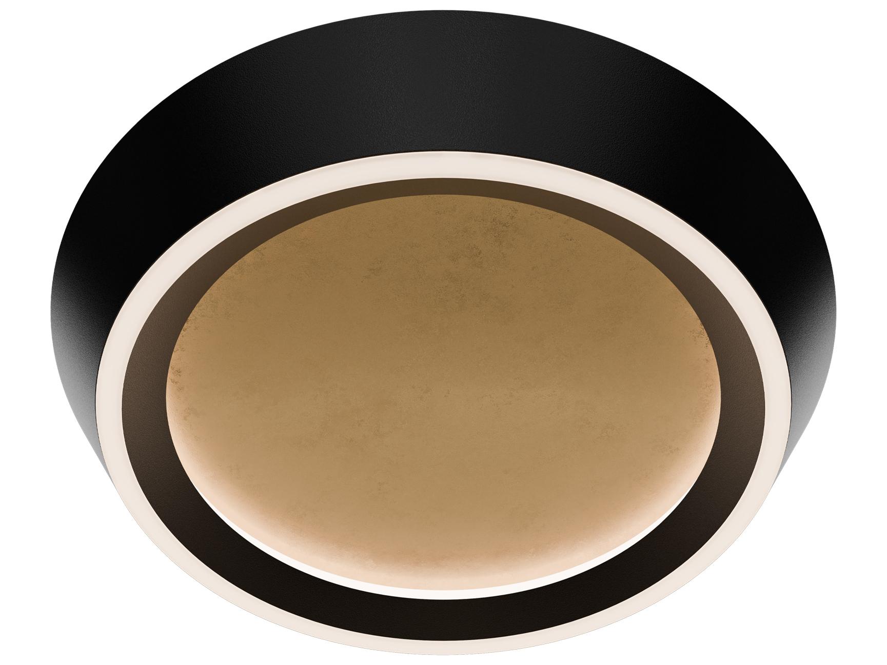 Modern Forms Tinzel 1-Light Black Gold Leaf Round Flush Mount
