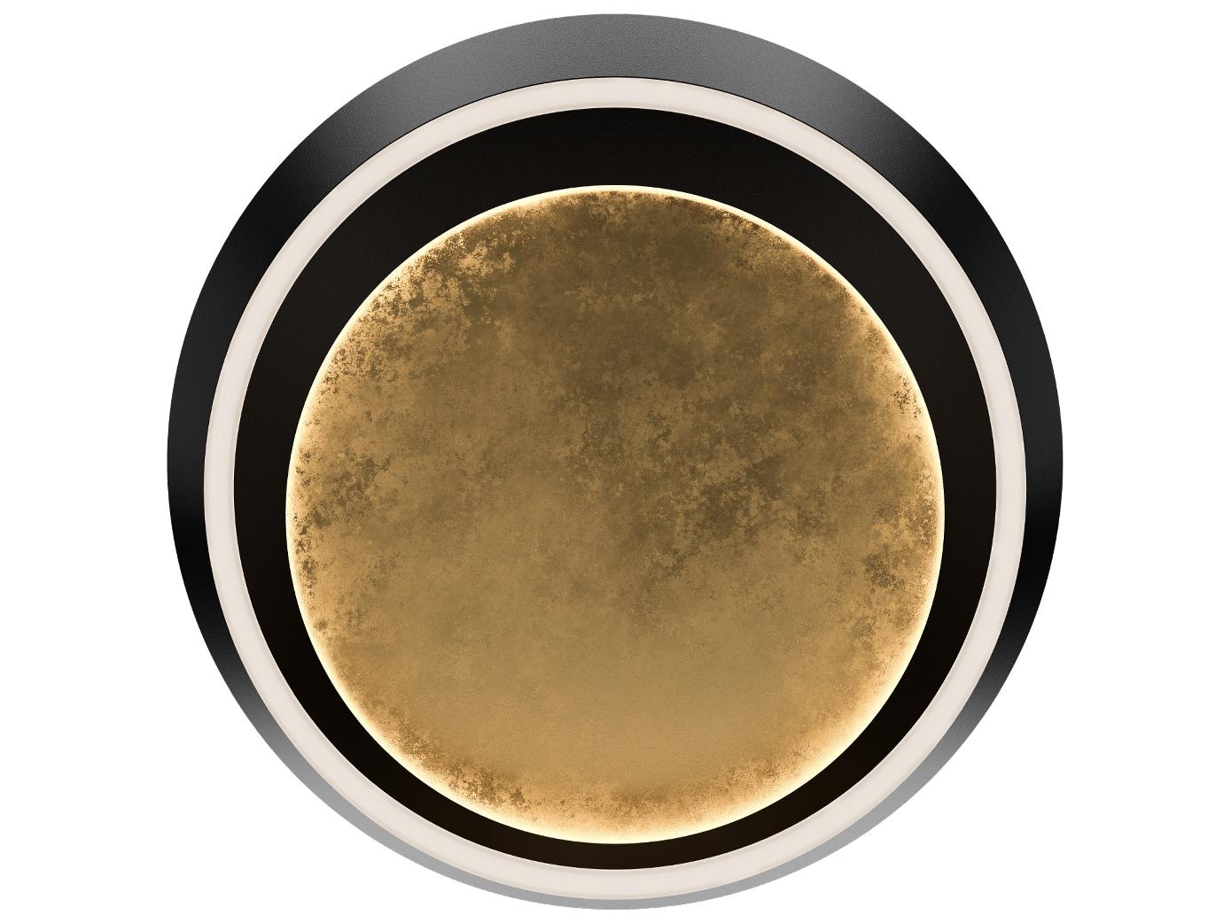 Modern Forms Tinzel 1-Light Black Gold Leaf Round Flush Mount