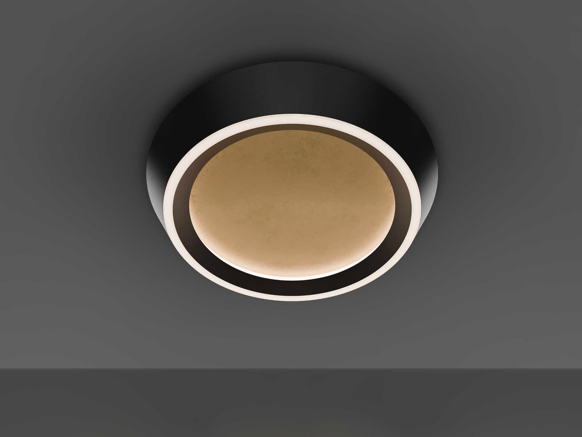 Modern Forms Tinzel 1-Light Black Gold Leaf Round Flush Mount