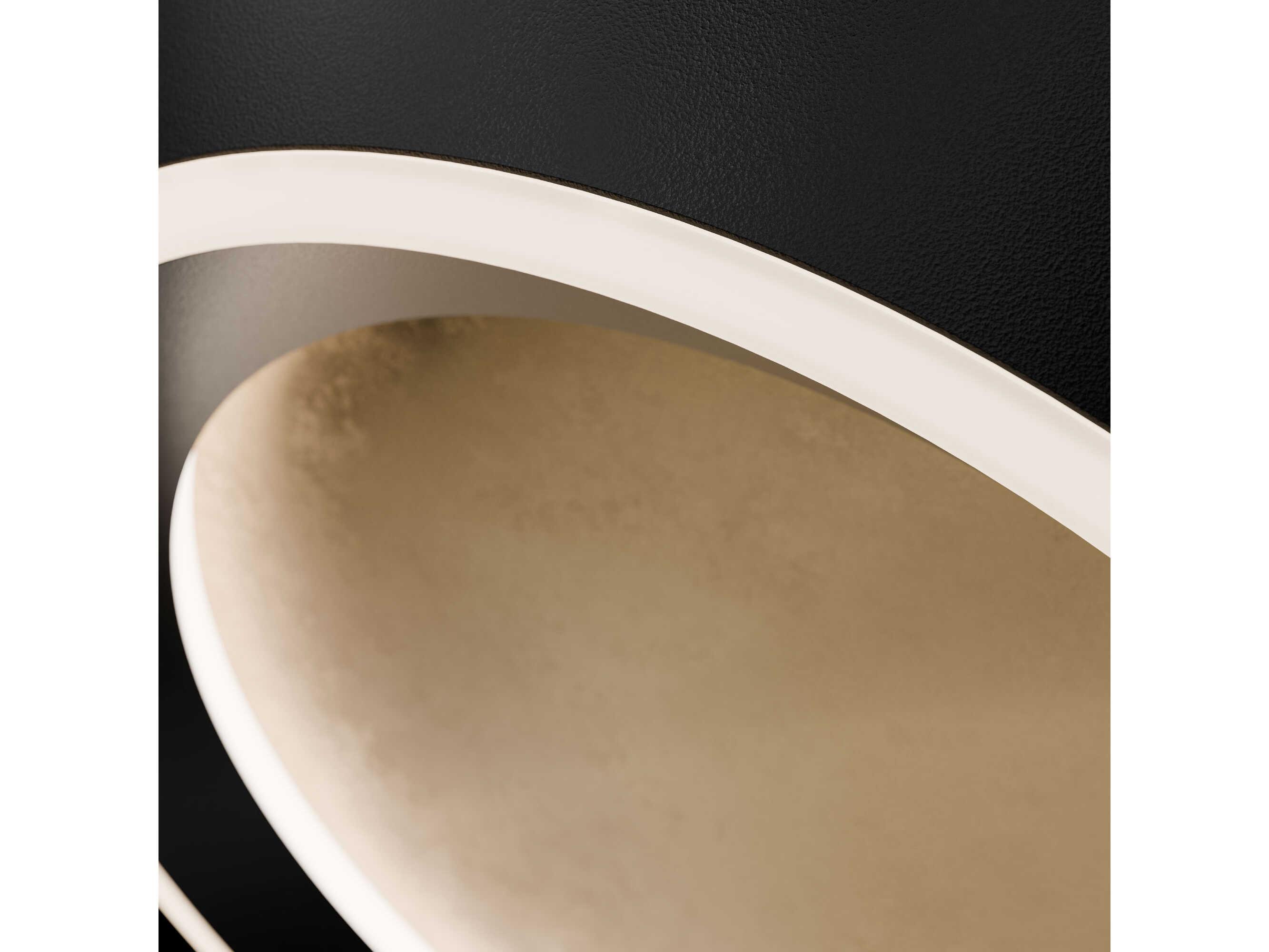 Modern Forms Tinzel 1-Light Black Gold Leaf Round Flush Mount