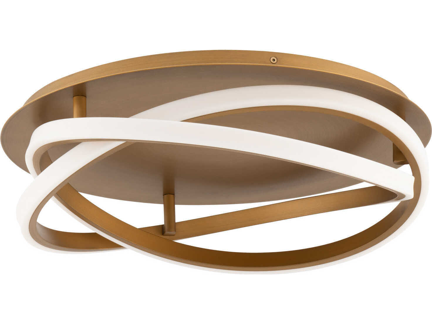 Modern Forms Veloce 1-Light Aged Brass Flush Mount