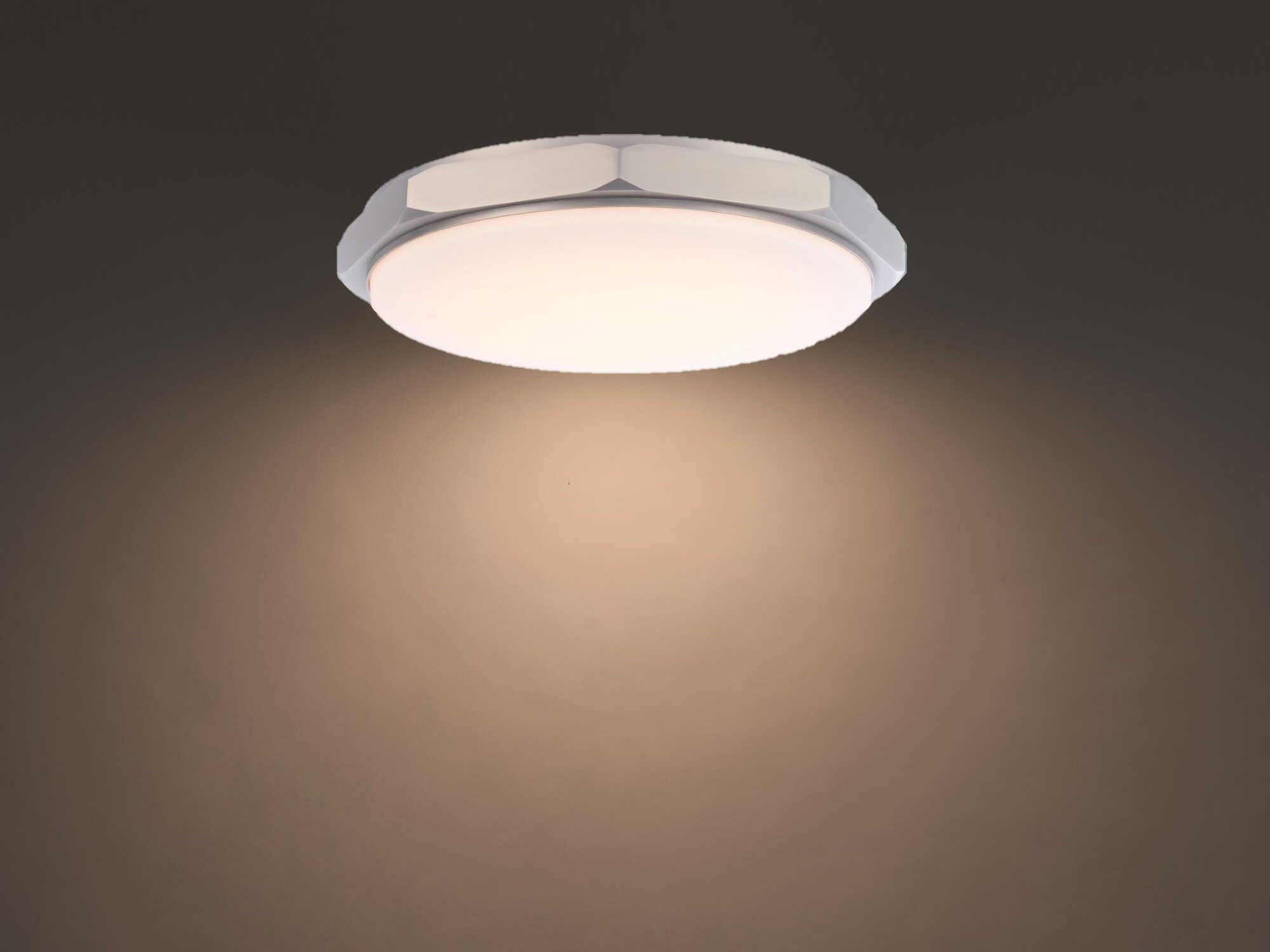 Modern Forms Grommet 1-Light Brushed Nickel Glass LED Round Flush Mount