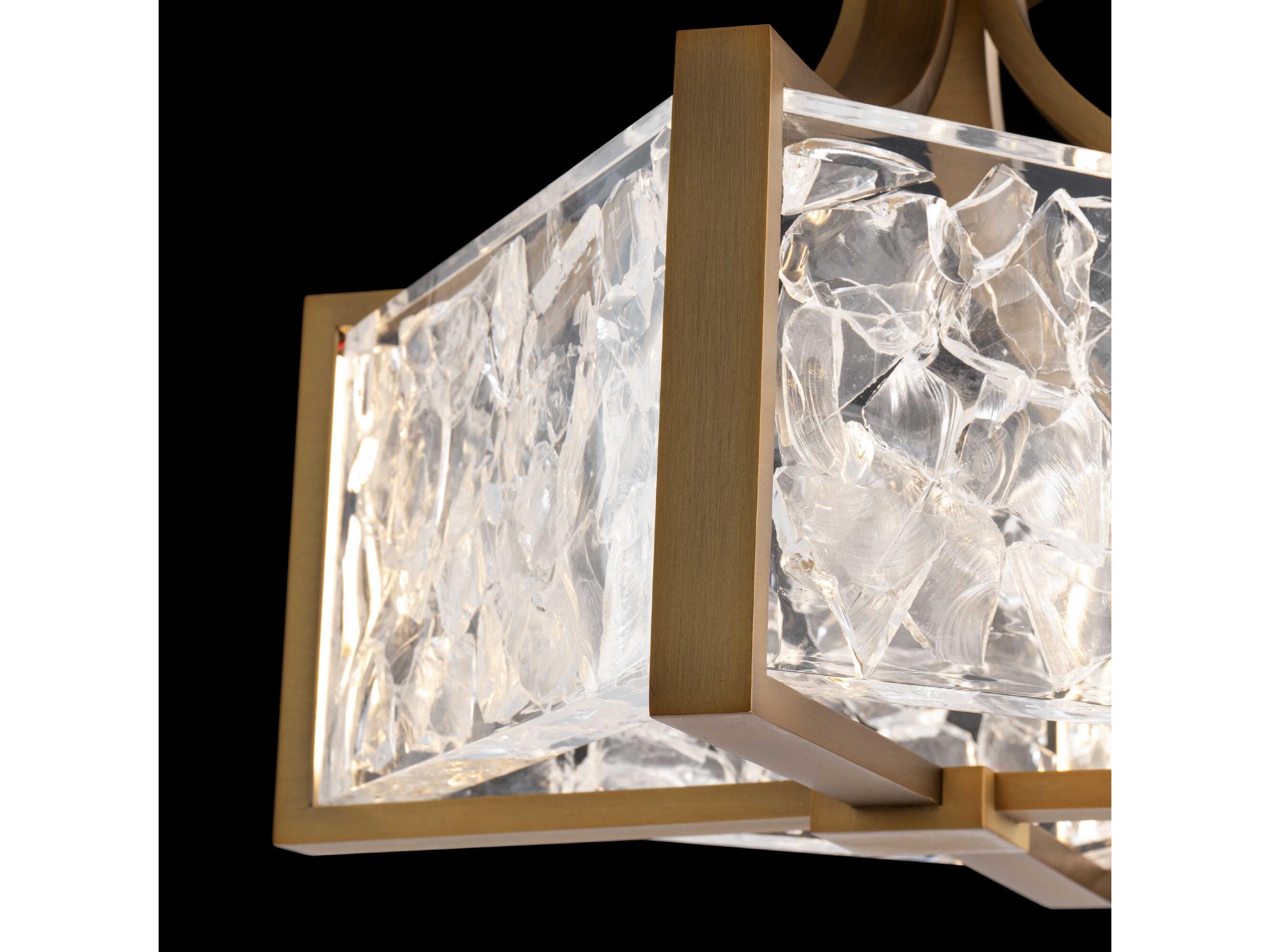 Modern Forms Emblem 1-Light Aged Brass Semi Flush Mount